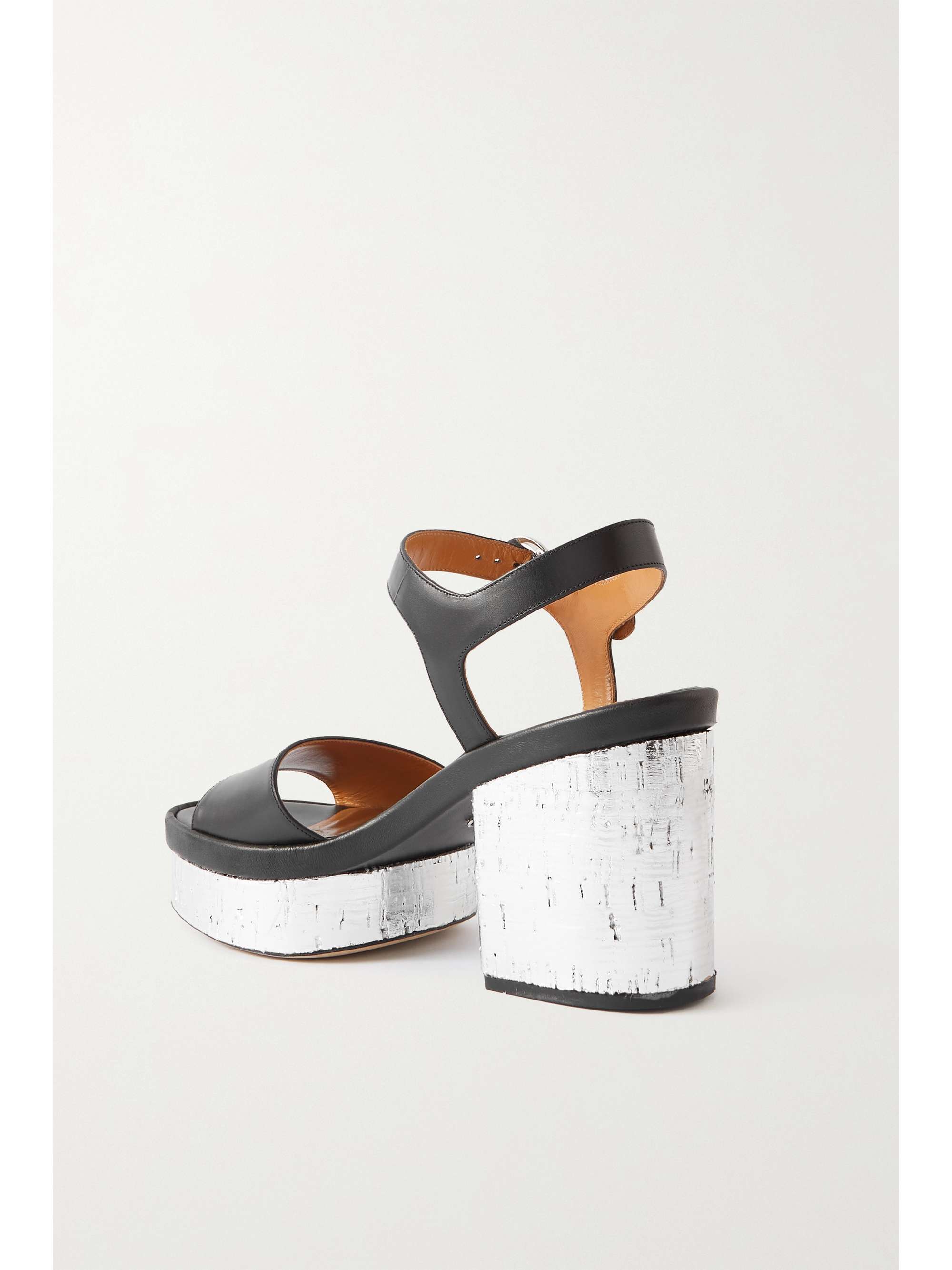 CHLOÉ + NET SUSTAIN Odina leather platform sandals