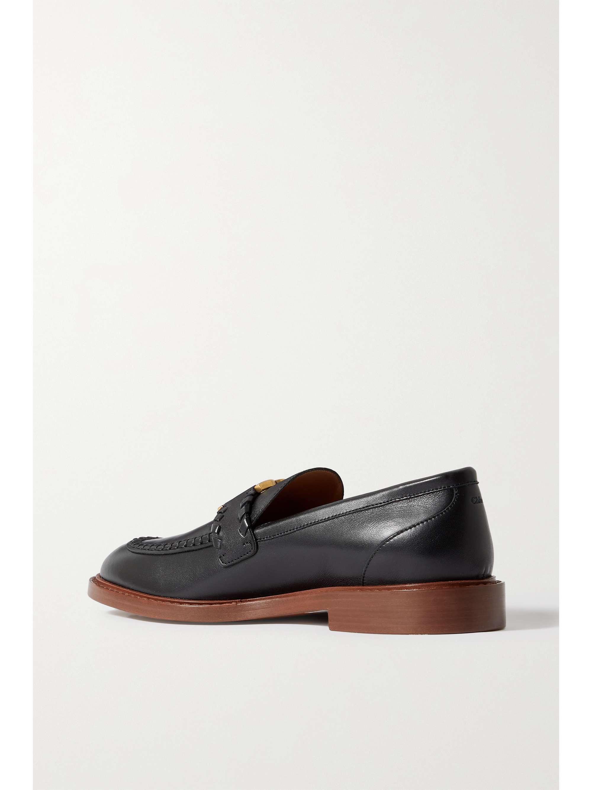 CHLOÉ + NET SUSTAIN Marcie embellished leather loafers