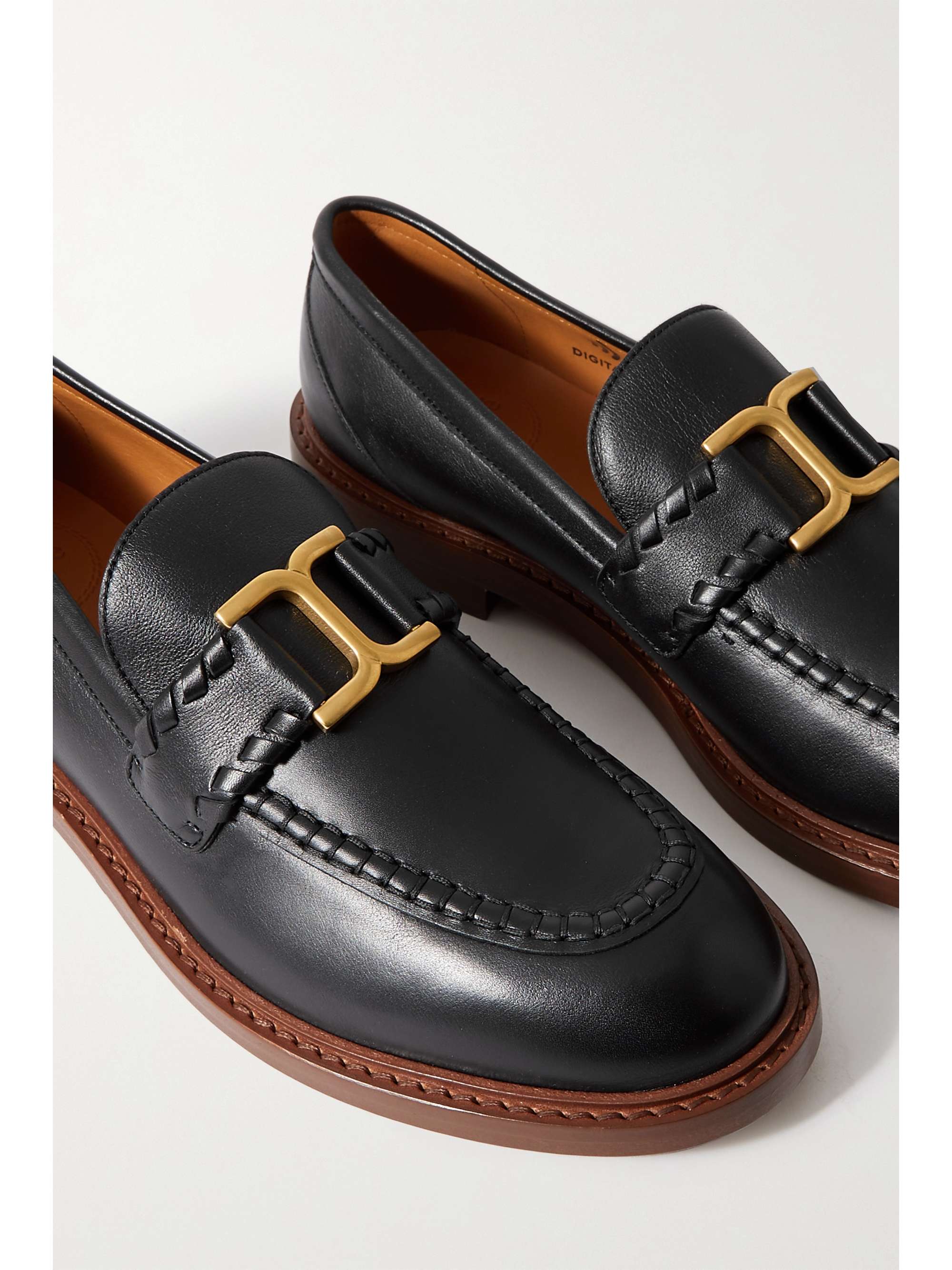 CHLOÉ + NET SUSTAIN Marcie embellished leather loafers