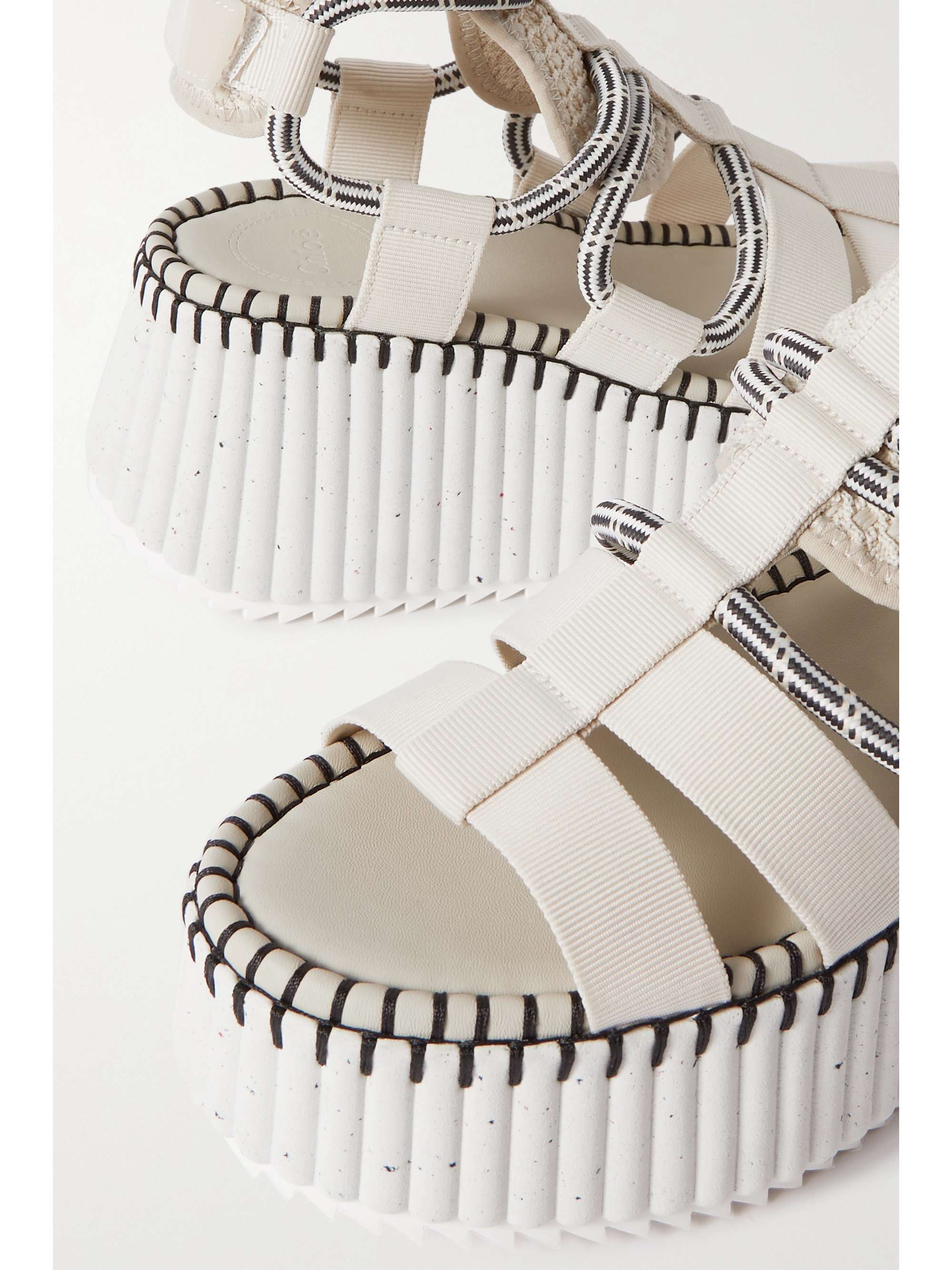 CHLOÉ + NET SUSTAIN Nama webbing platform sandals