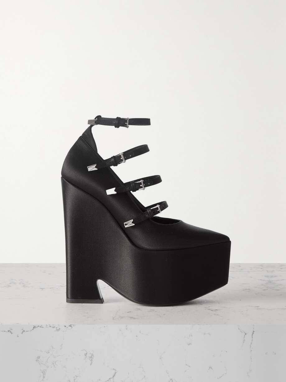 net-a-porter.com | Escarpins plates-formes en satin Tempest