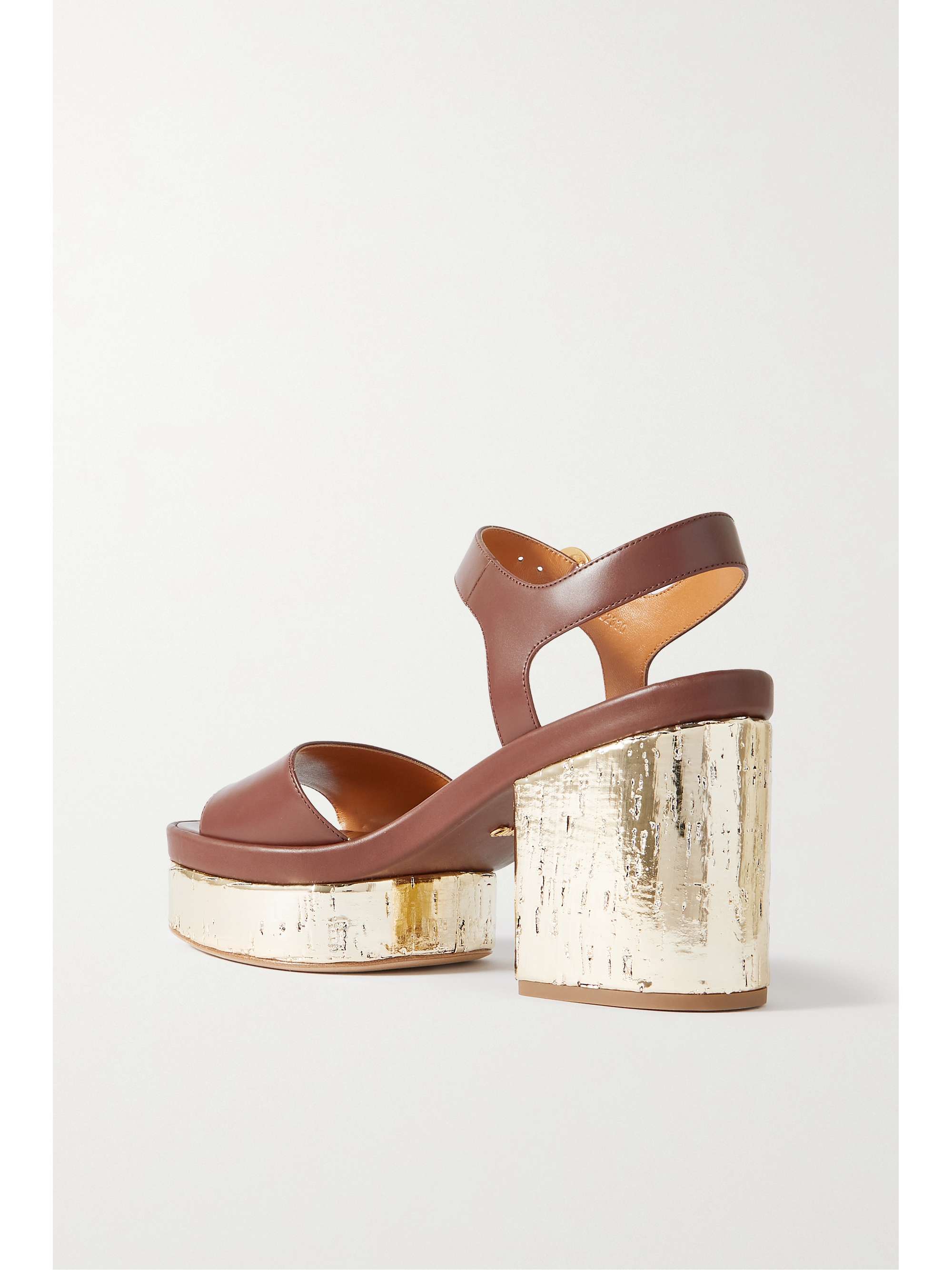 CHLOÉ Sandales plates-formes en cuir Odina