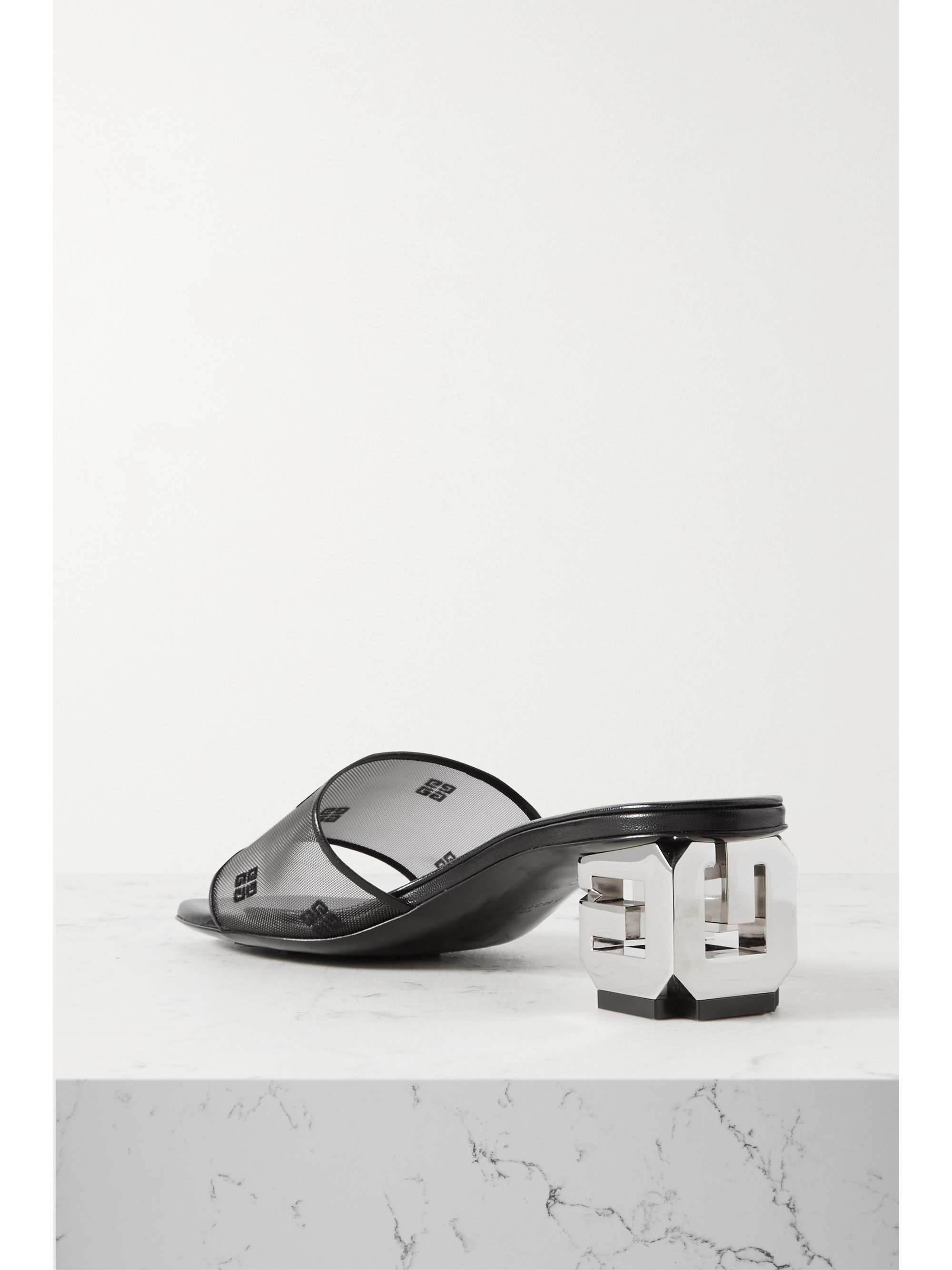 GIVENCHY Logo-embroidered mesh sandals