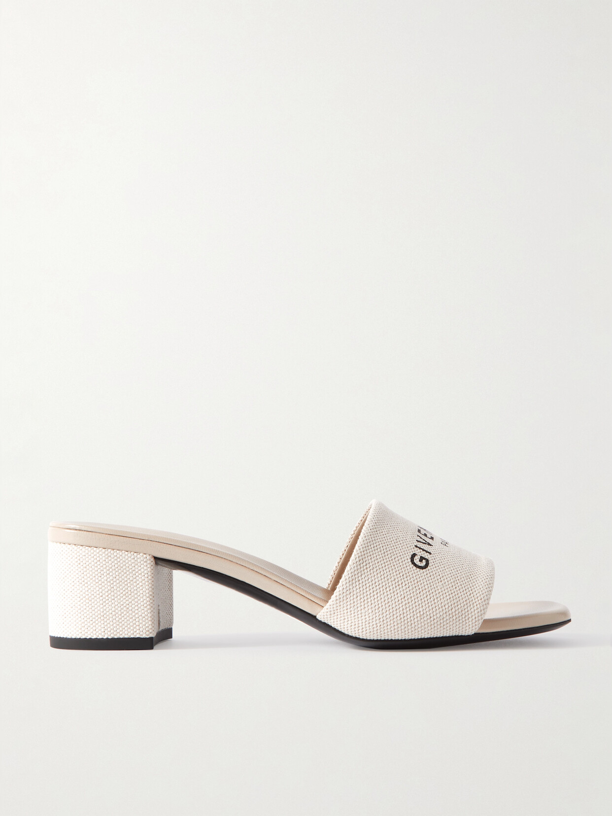 Givenchy - 4g Logo-print Canvas Mules - Neutrals