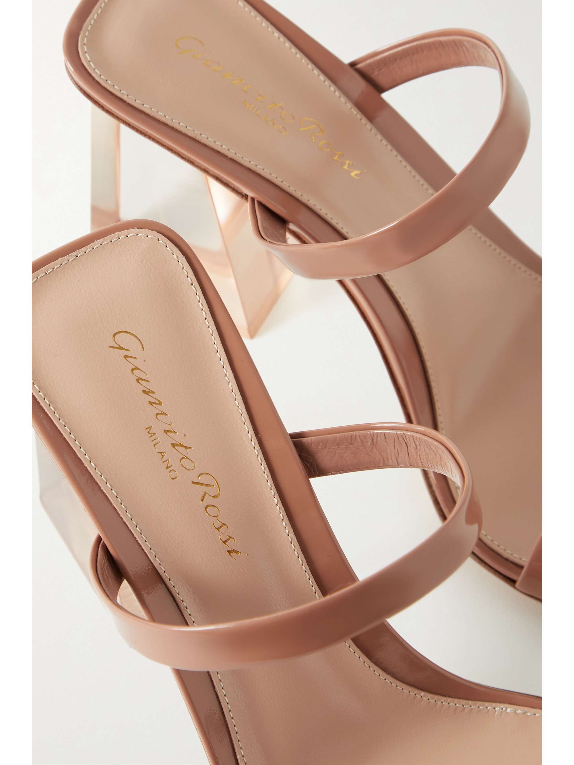 GIANVITO ROSSI Vernice 85 patent-leather mules