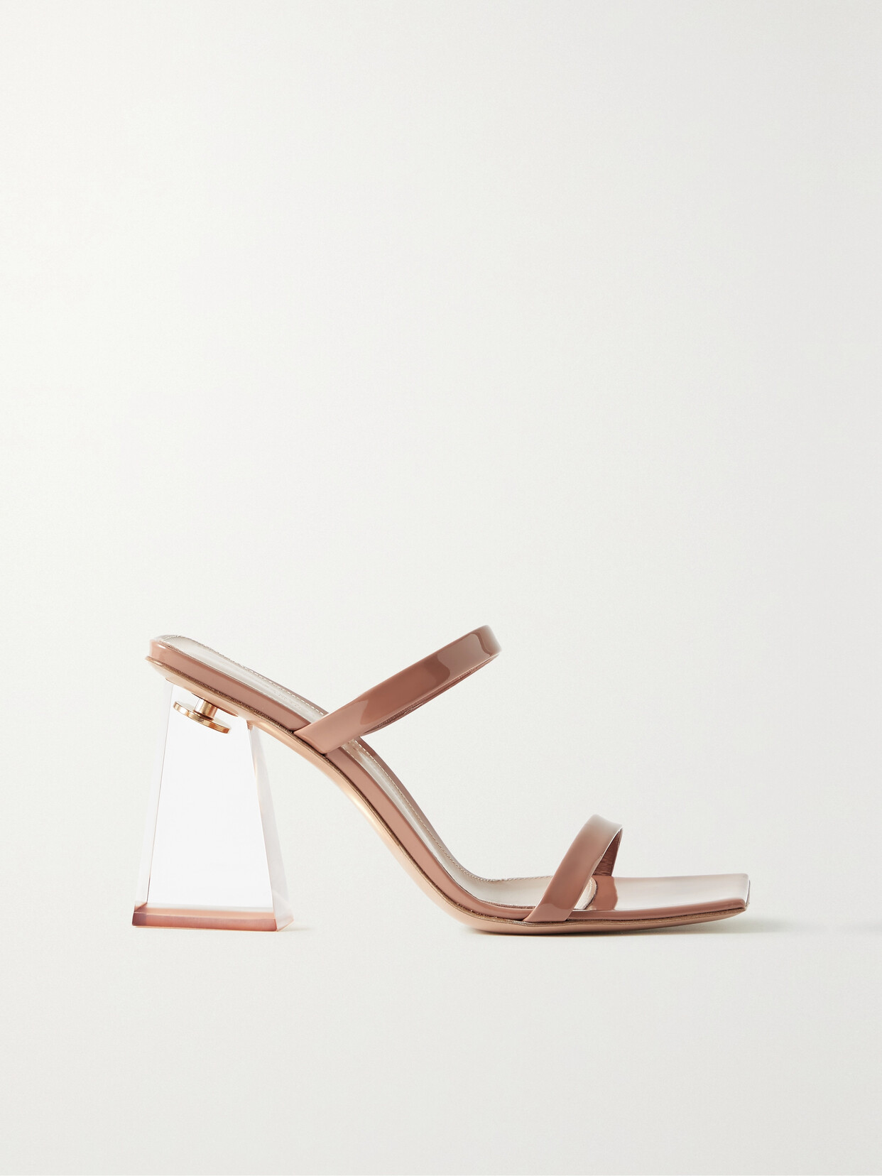 Gianvito Rossi - Vernice 85 Patent-leather Mules - Neutrals