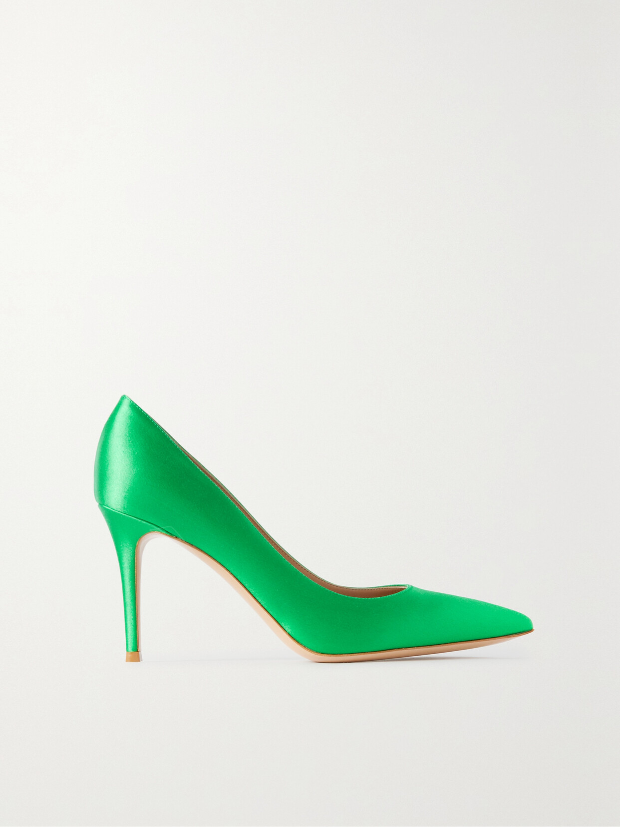 Gianvito Rossi - Gianvito 85 Satin Pumps - Green