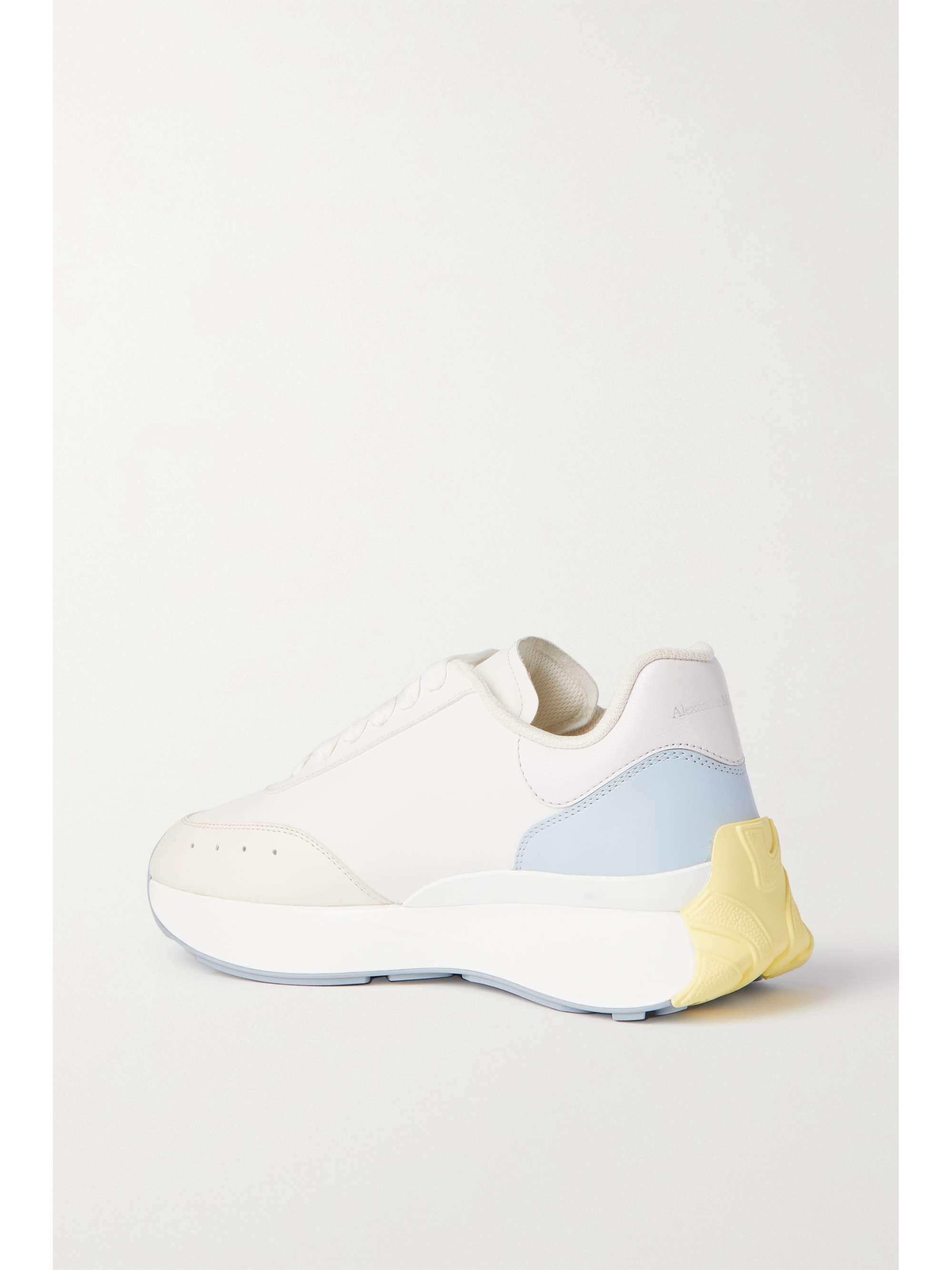 ALEXANDER MCQUEEN Sprint Runner appliquéd leather exaggerated-sole sneakers