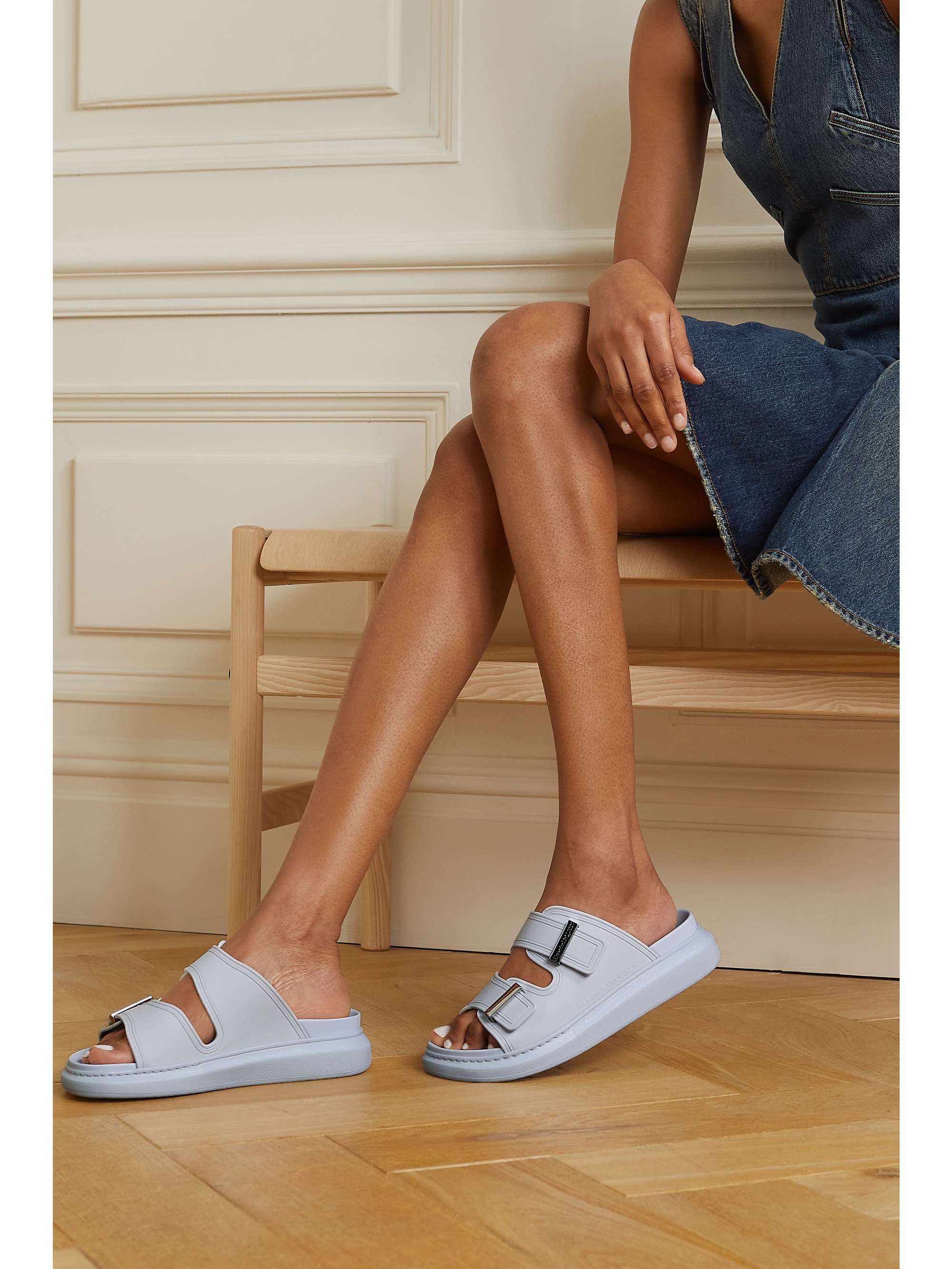 Lilac Rubber exaggerated-sole sandals | ALEXANDER MCQUEEN | NET-A-PORTER