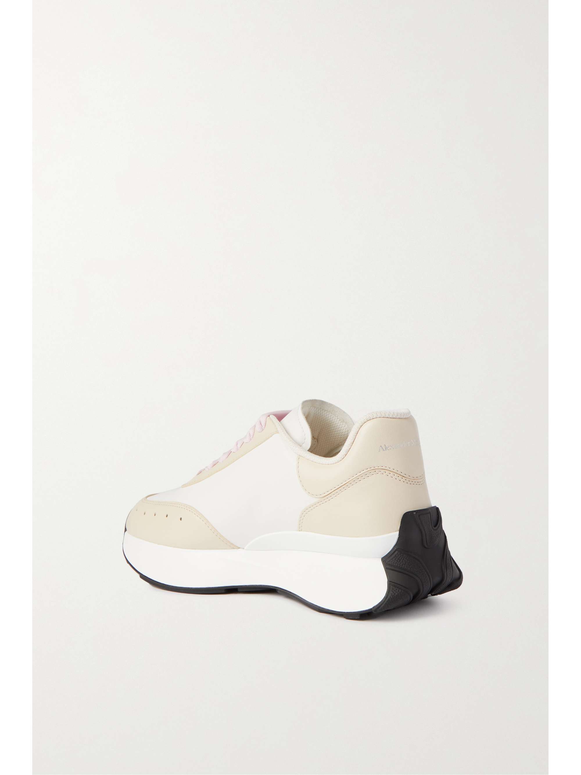 ALEXANDER MCQUEEN Sprint Runner appliquéd leather exaggerated-sole sneakers