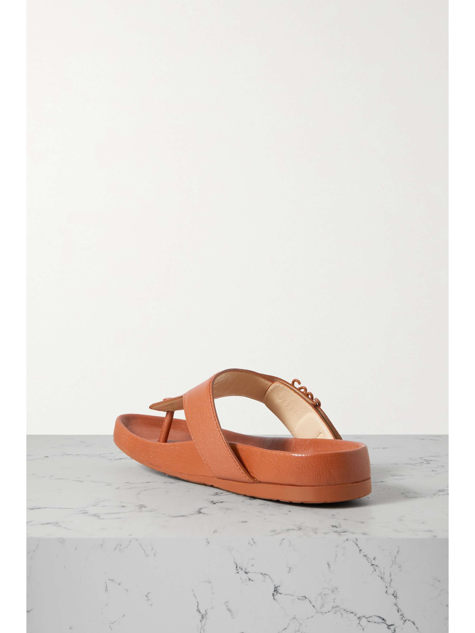 LOEWE Ease embellished leather flip flops