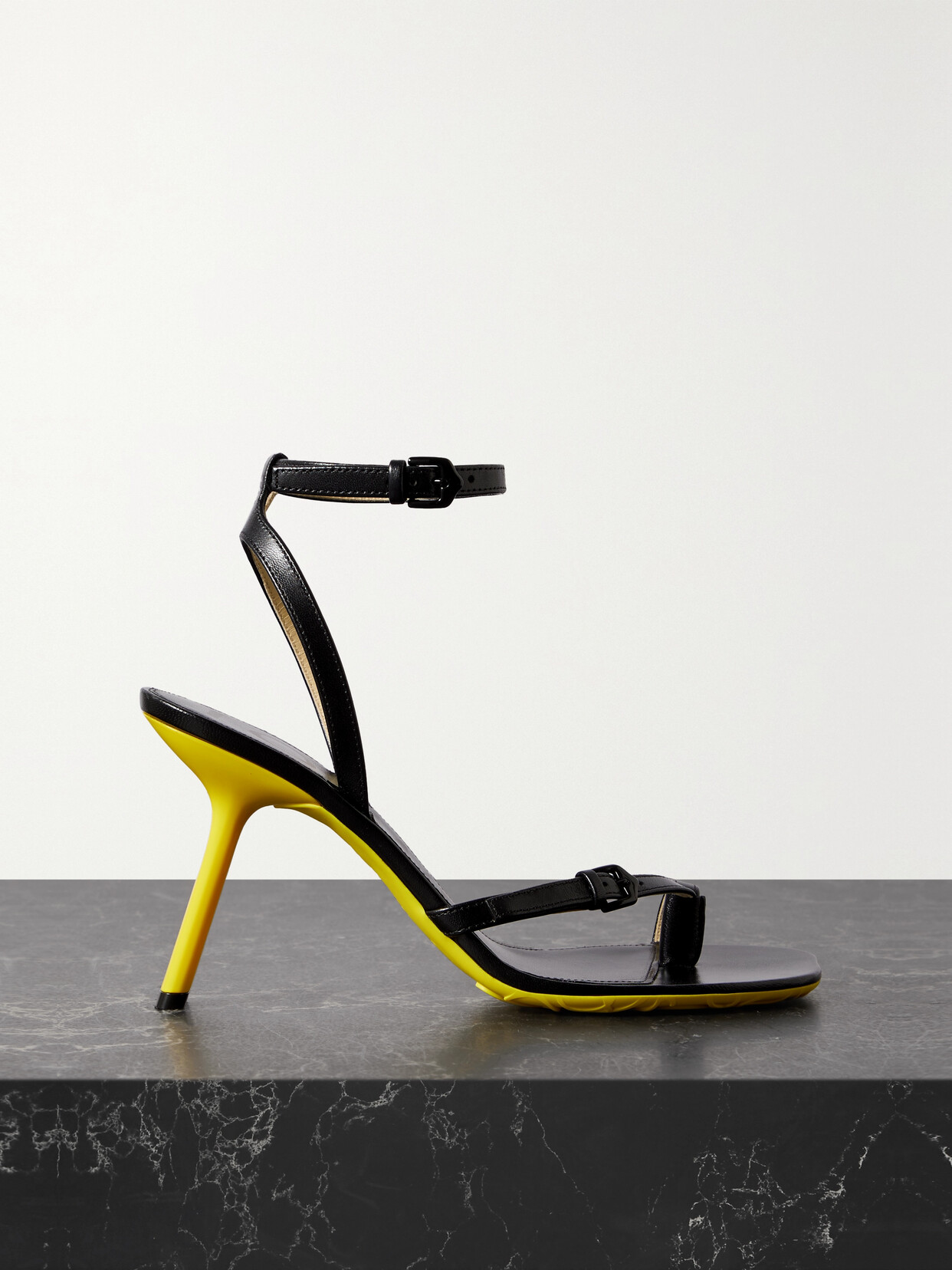 Shop Loewe Petal Leather Sandals In Black