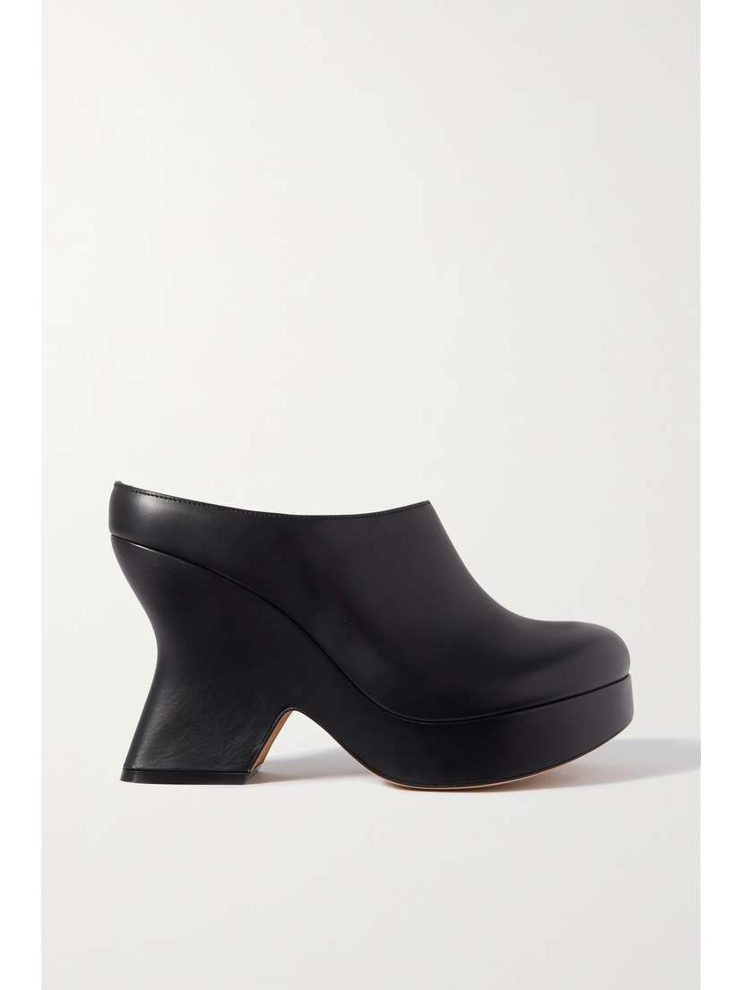 Loewe Terra Leather Platform Mules
