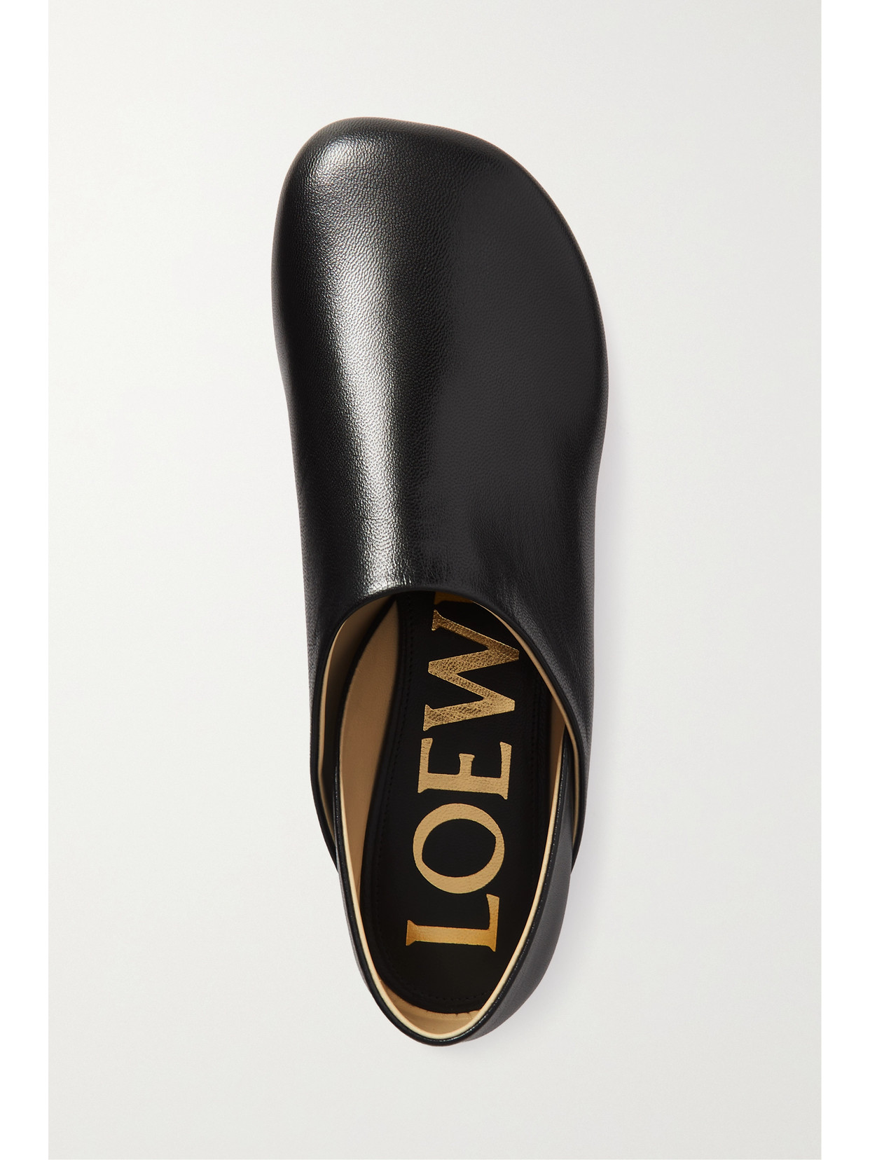 Shop Loewe Toy Leather Slippers In Black