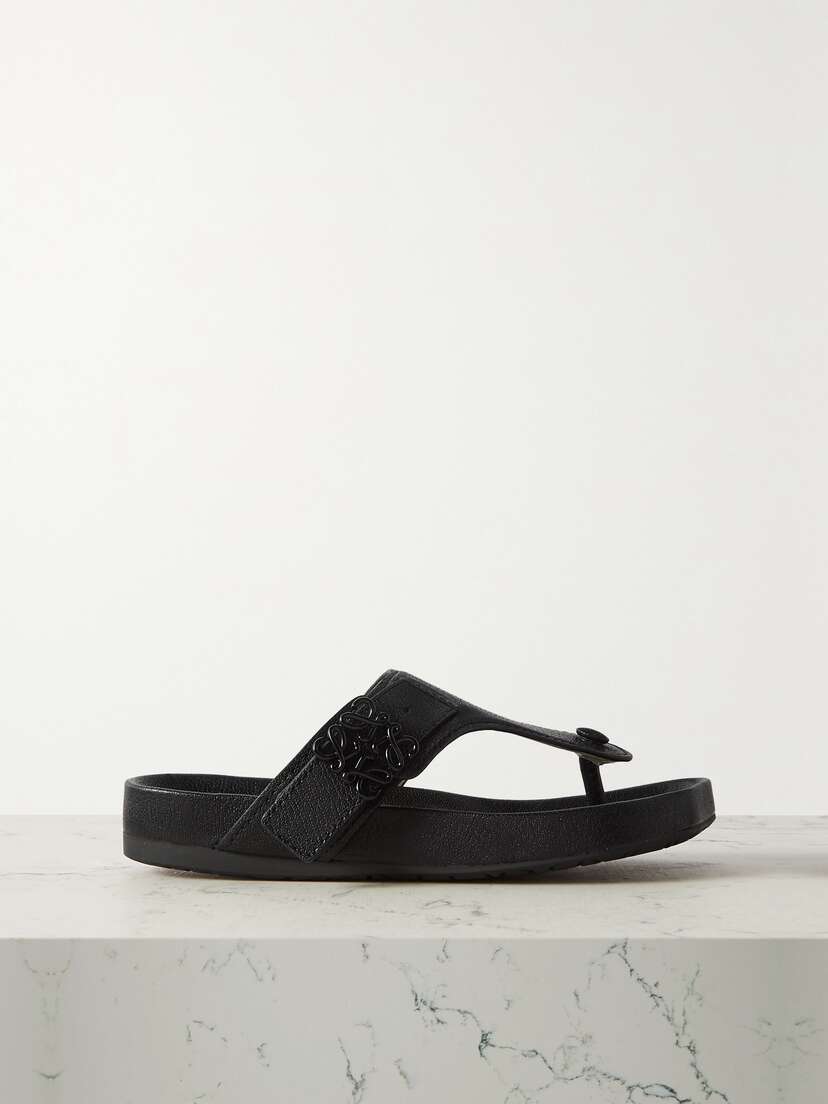 Loewe Ease Embellished Textured-leather Sandals