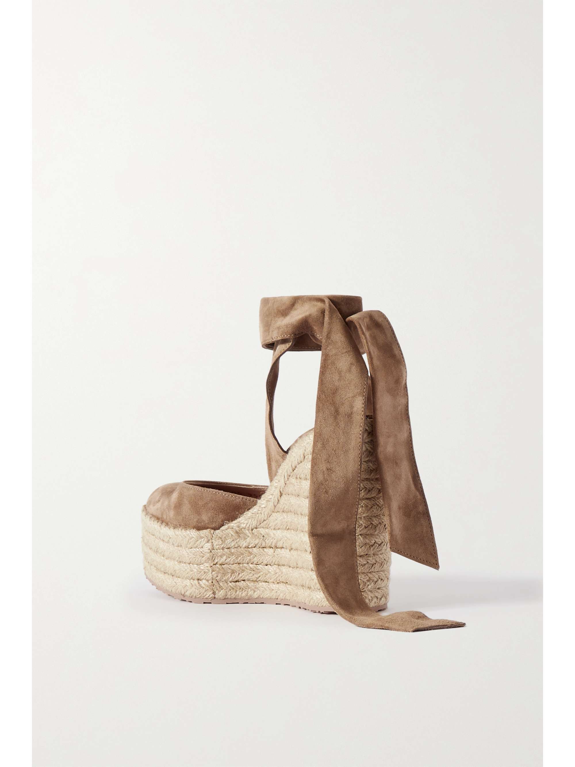 GIANVITO ROSSI 70 suede wedge espadrilles