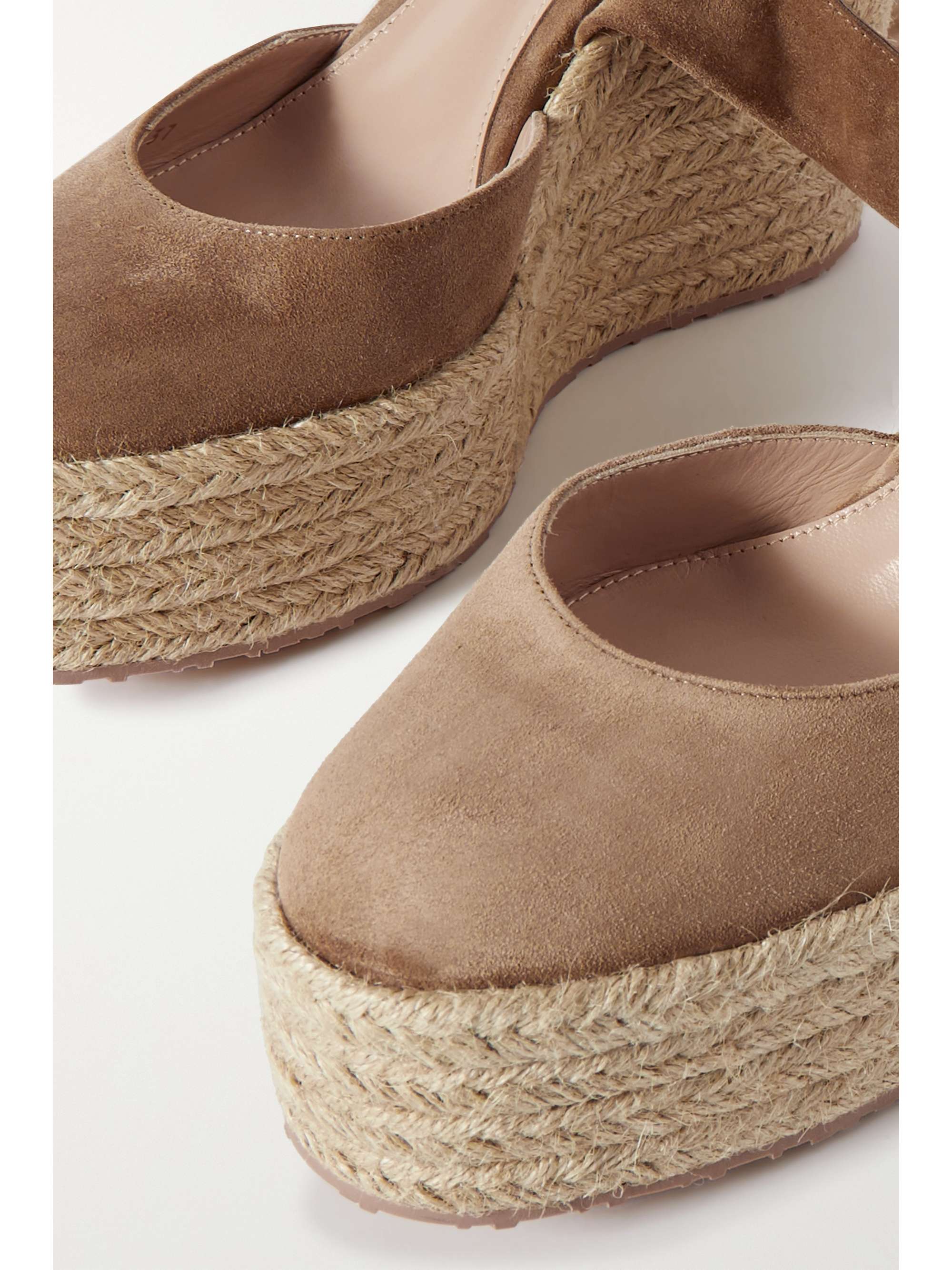 GIANVITO ROSSI 70 suede wedge espadrilles
