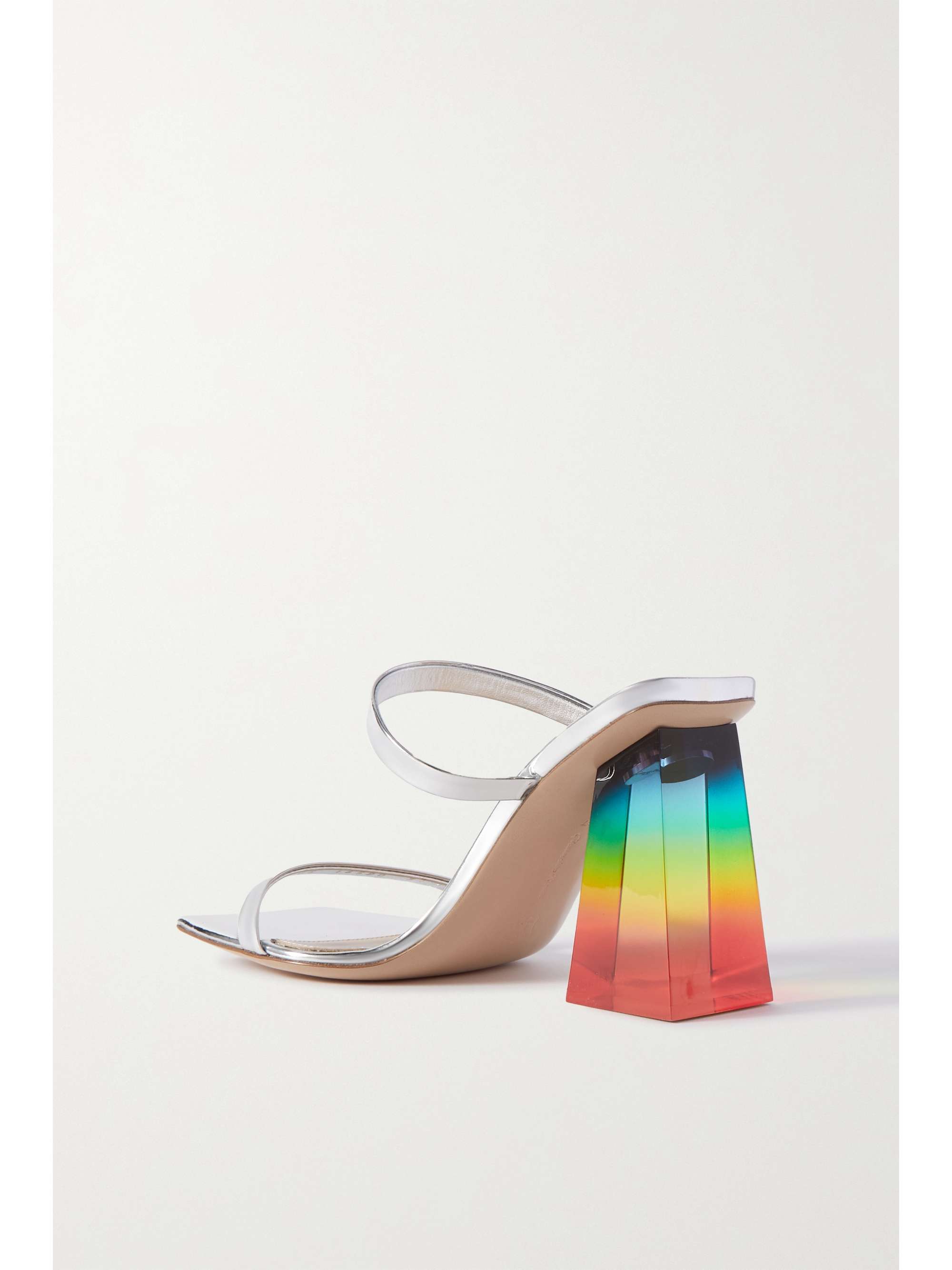 GIANVITO ROSSI 85 metallic leather sandals