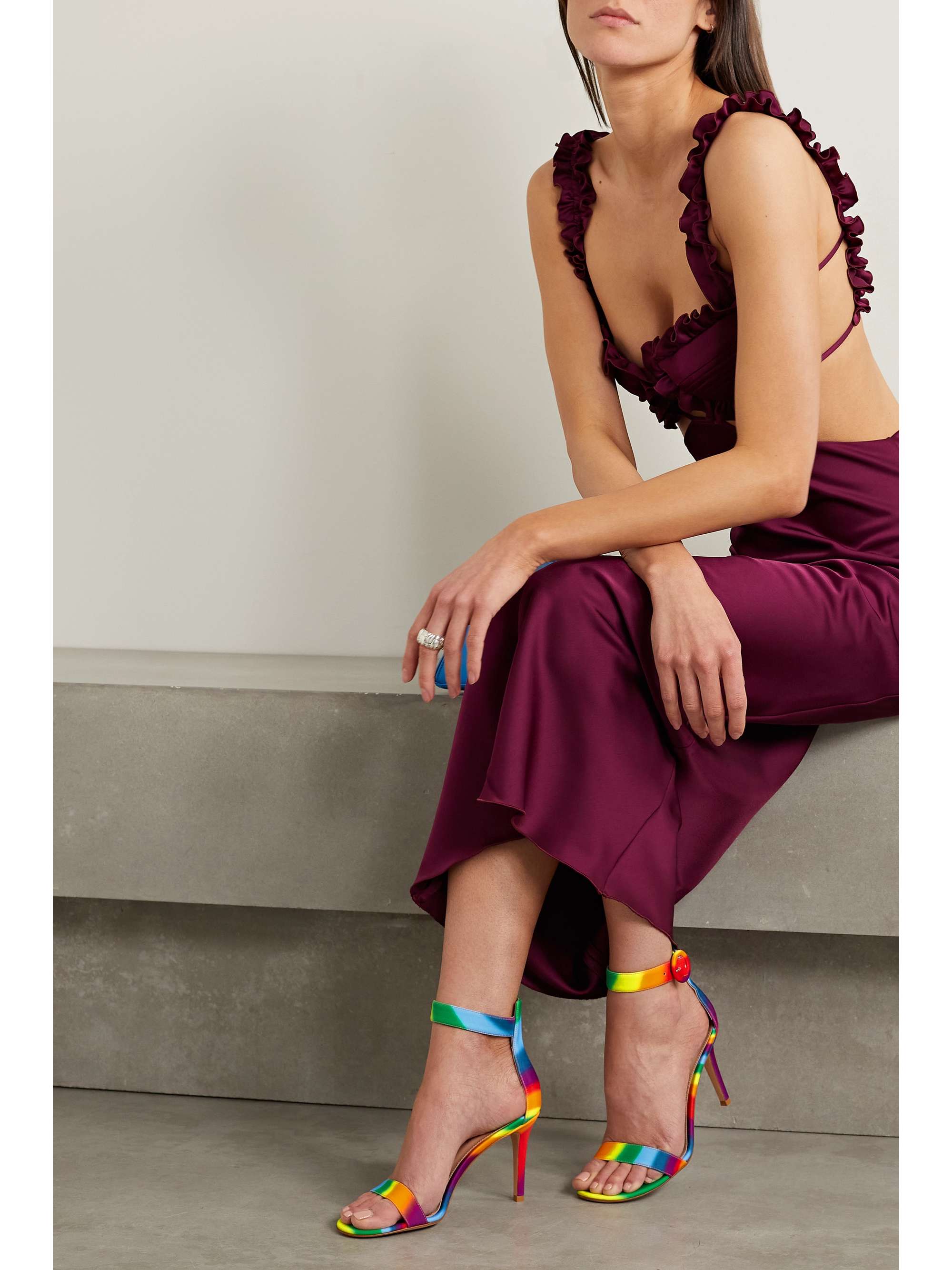 GIANVITO ROSSI Portofino 85 twill sandals