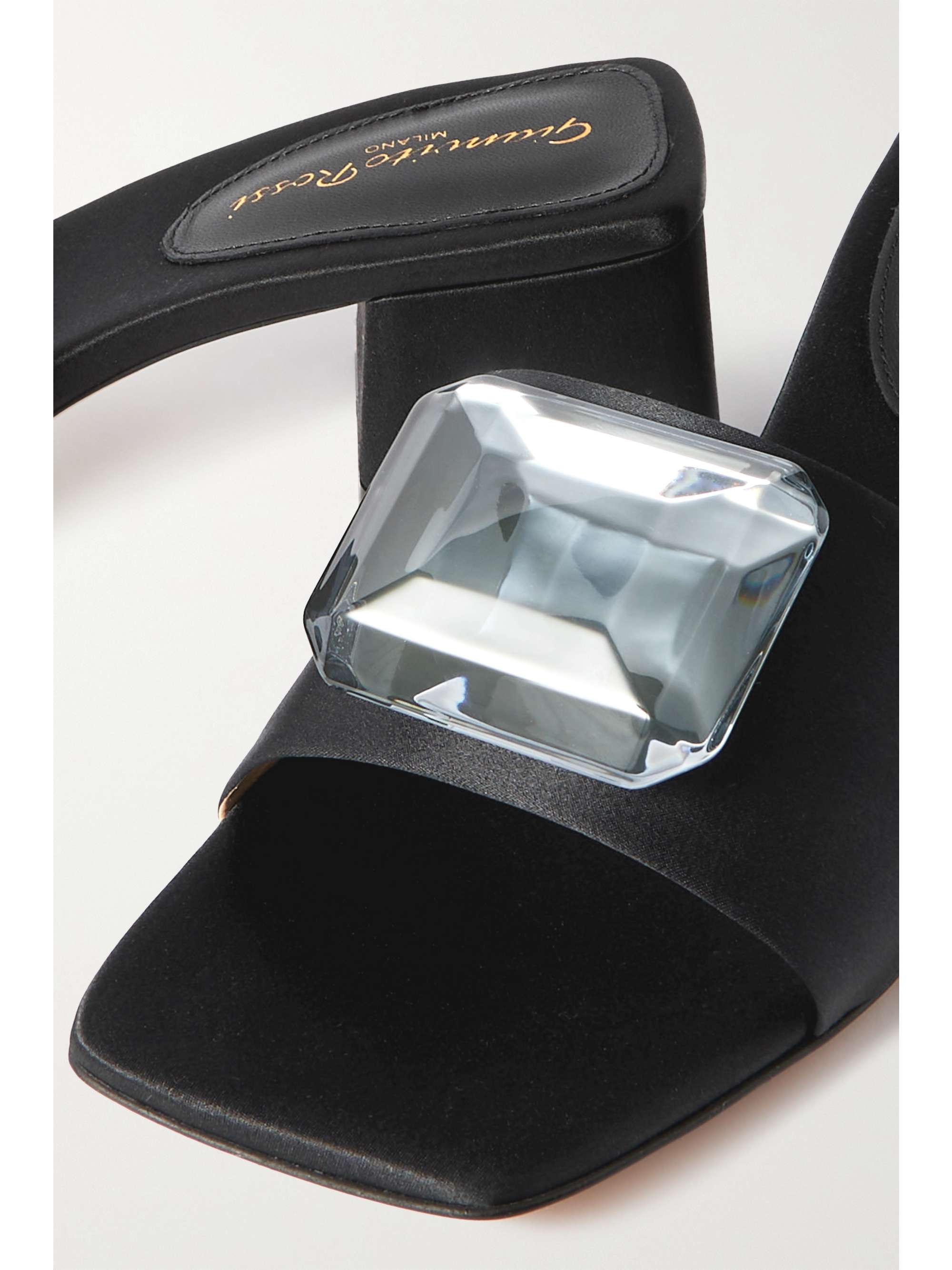 GIANVITO ROSSI Jaipur 45 embellished satin mules