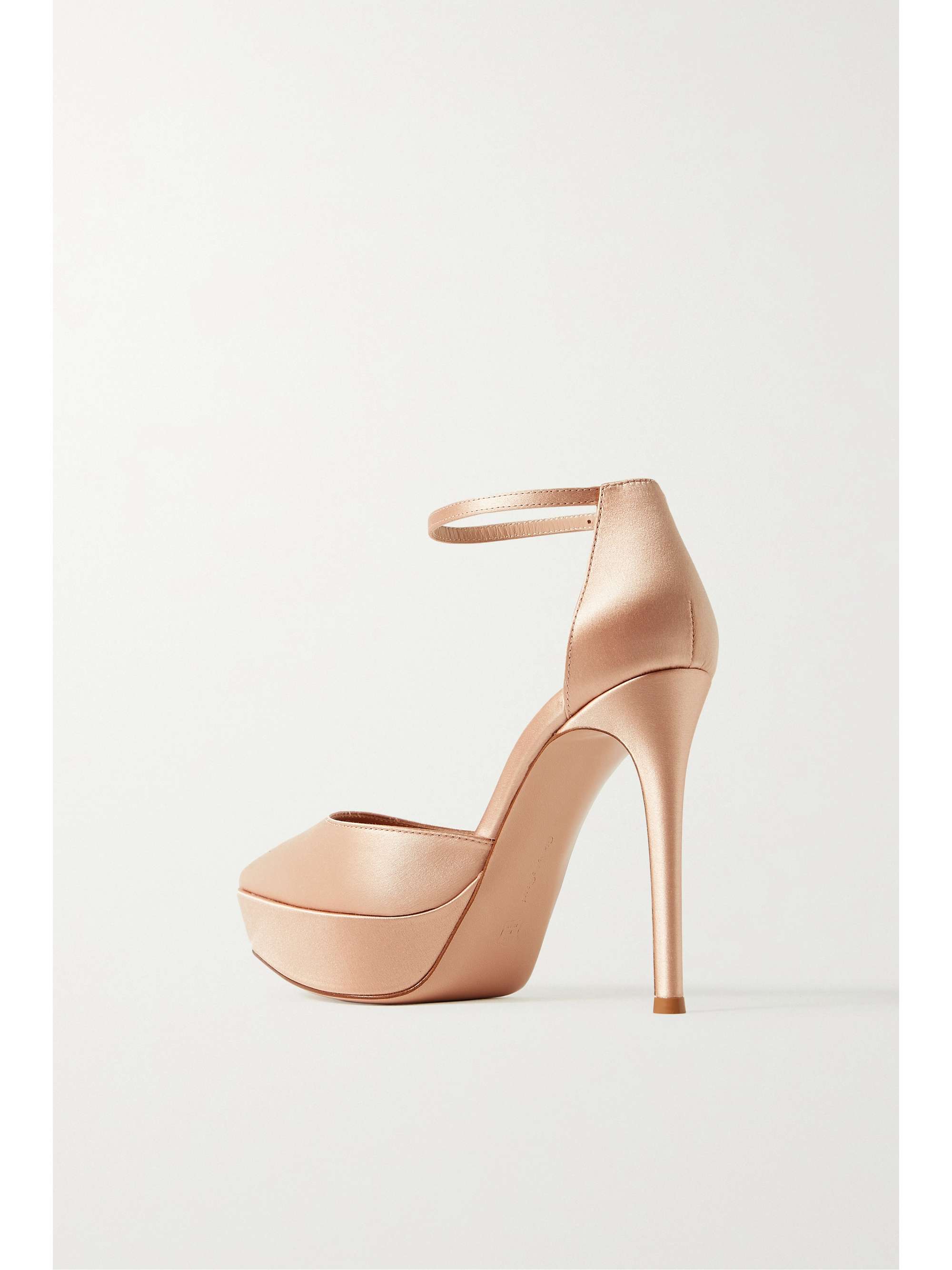 GIANVITO ROSSI Raso 85mm satin platform pumps