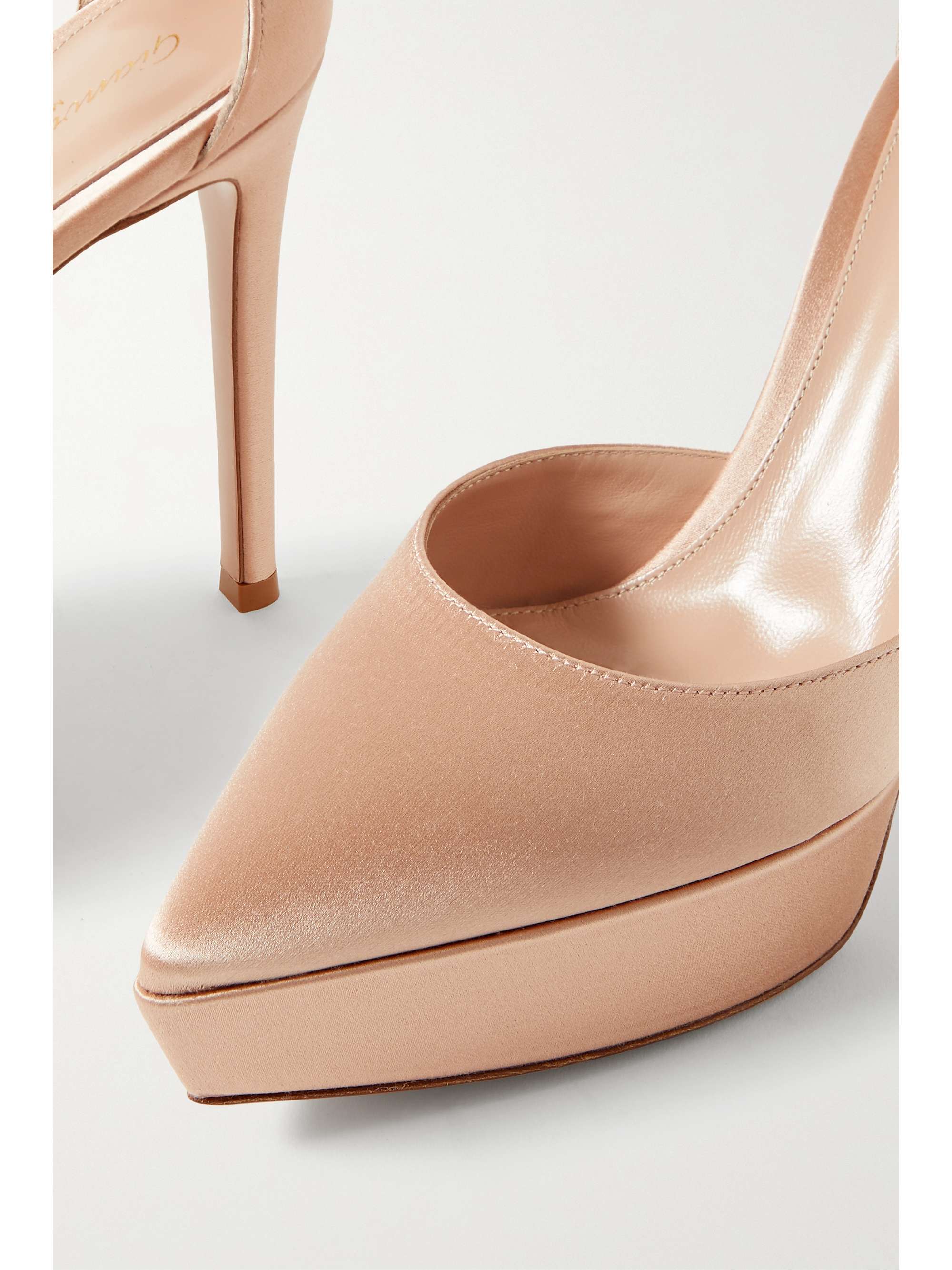 GIANVITO ROSSI Raso 85mm satin platform pumps