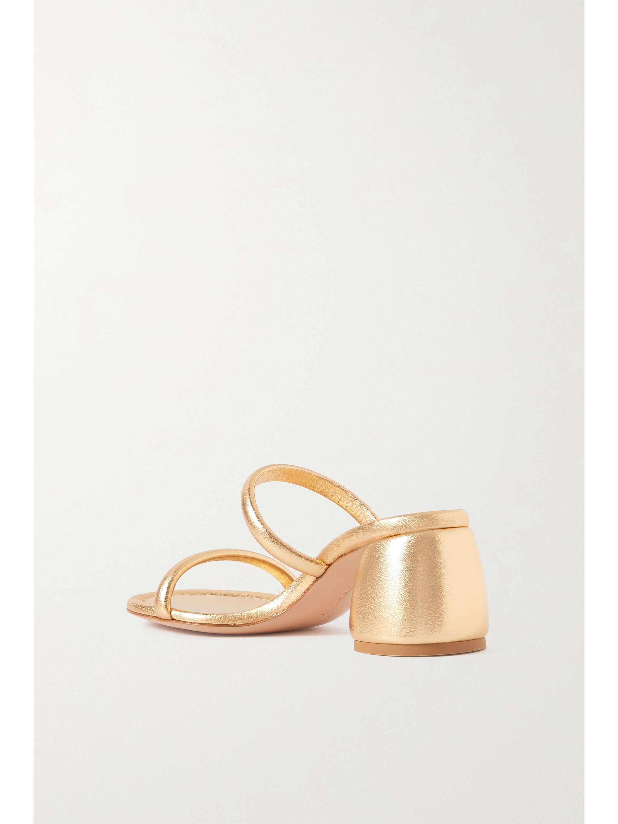 GIANVITO ROSSI 60 metallic leather mules