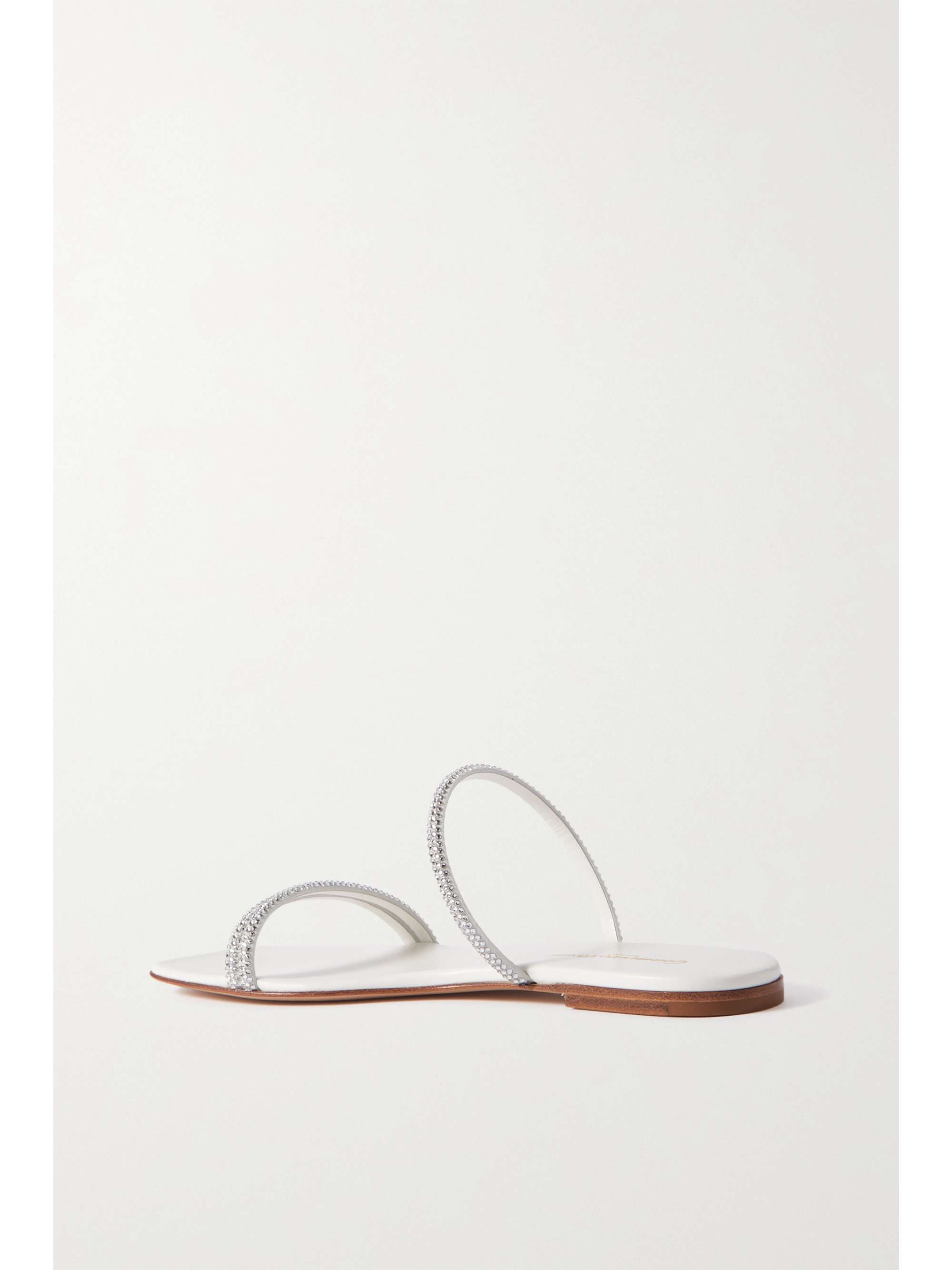 GIANVITO ROSSI Cannes crystal-embellished suede slides