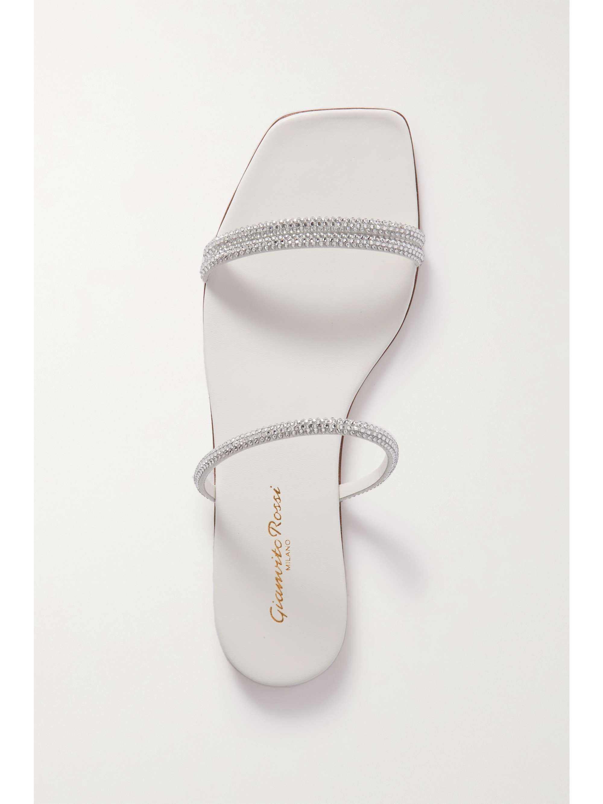 GIANVITO ROSSI Cannes crystal-embellished suede slides
