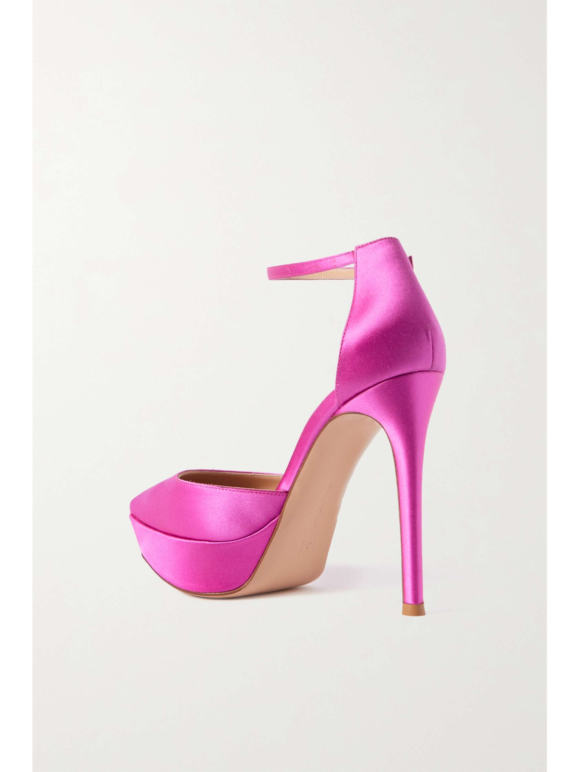 GIANVITO ROSSI Raso 85mm satin platform pumps | NET-A-PORTER