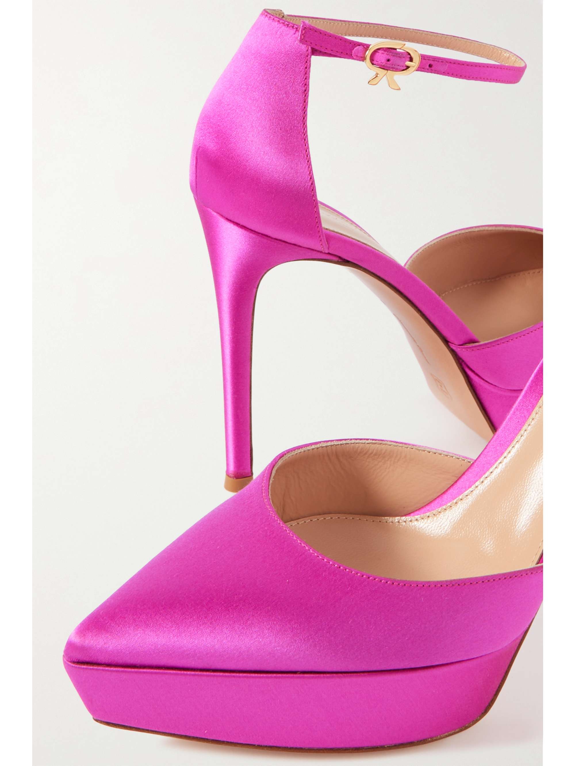 GIANVITO ROSSI Raso 85mm satin platform pumps | NET-A-PORTER