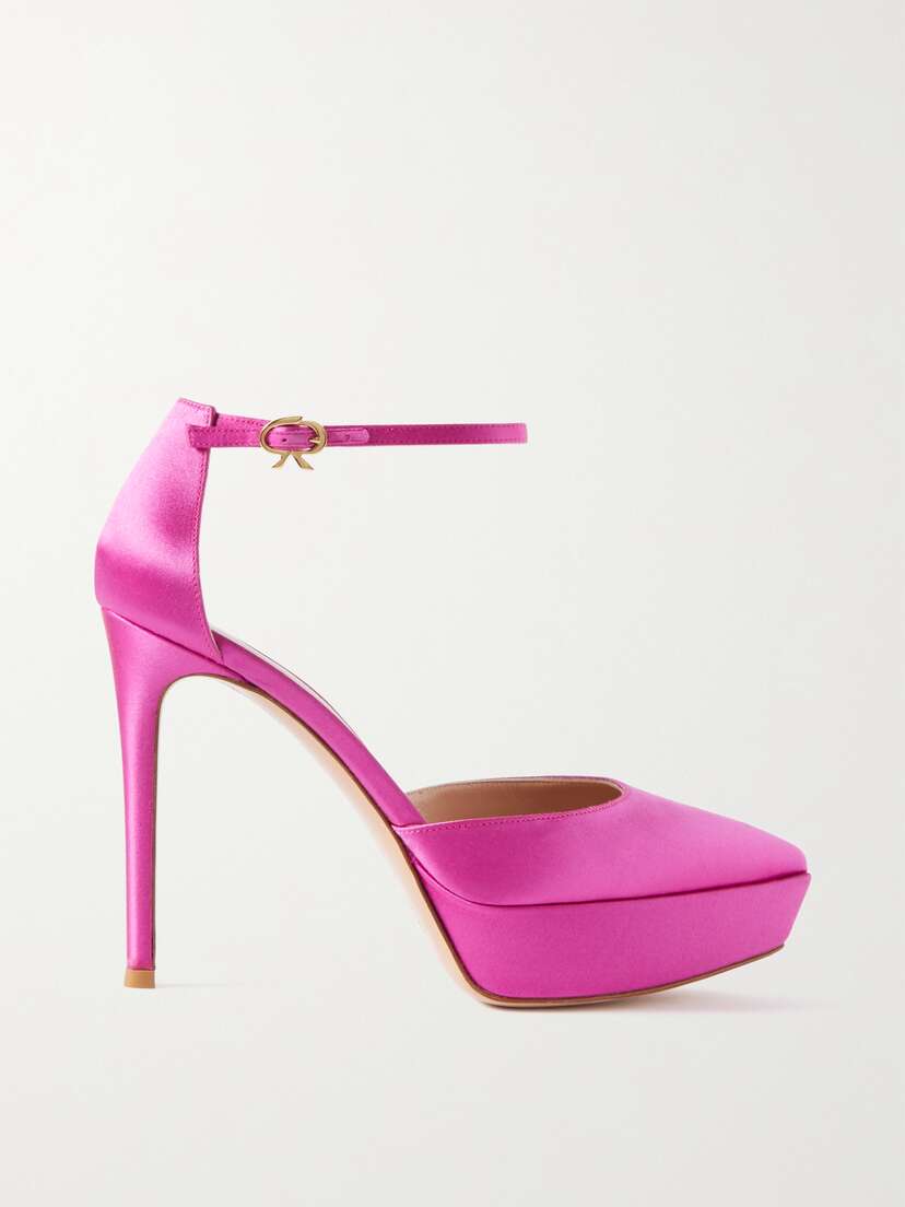 Gianvito Rossi Raso 85mm Satin Platform Pumps