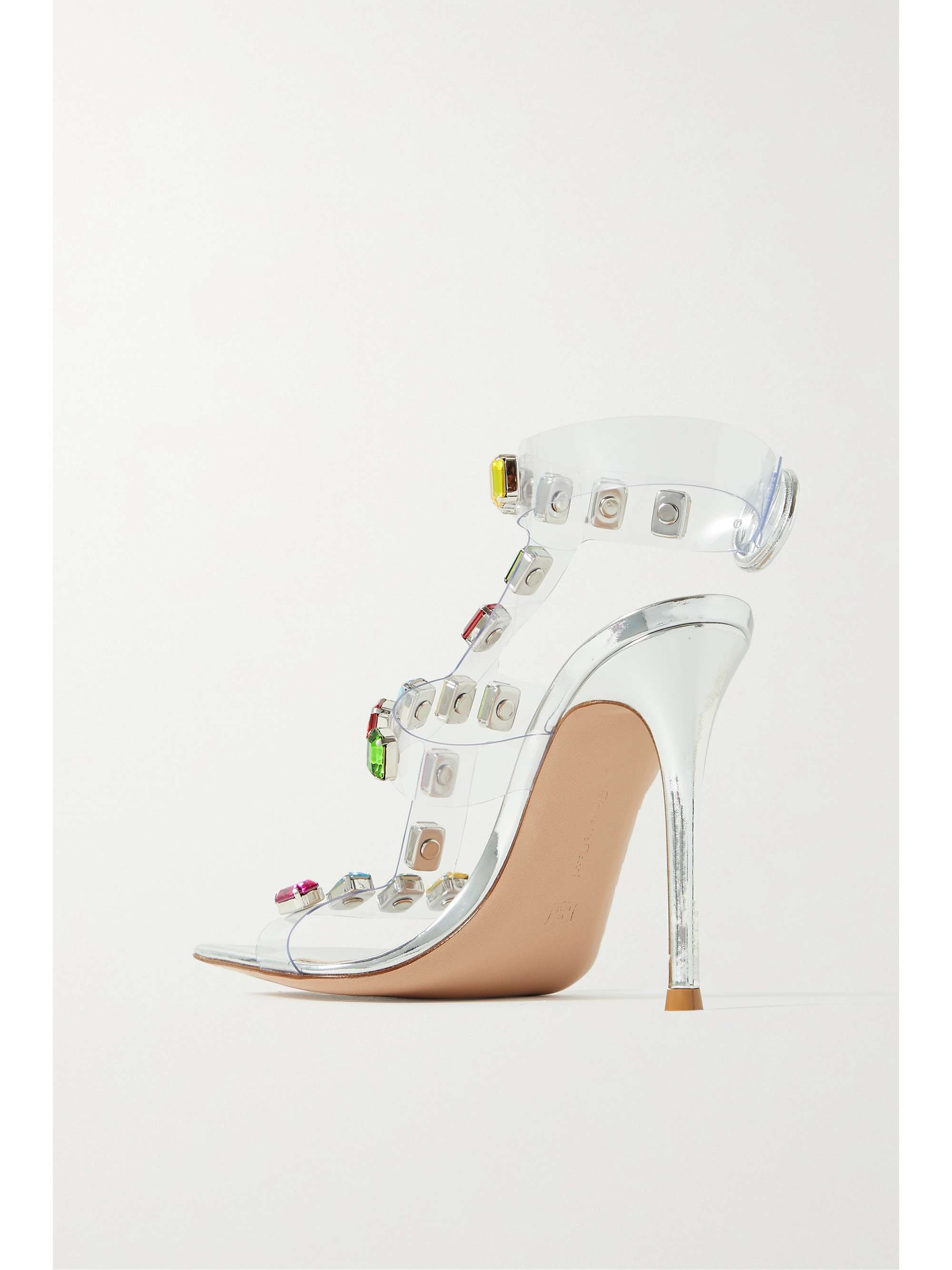 GIANVITO ROSSI 105 crystal-embellished PVC sandals