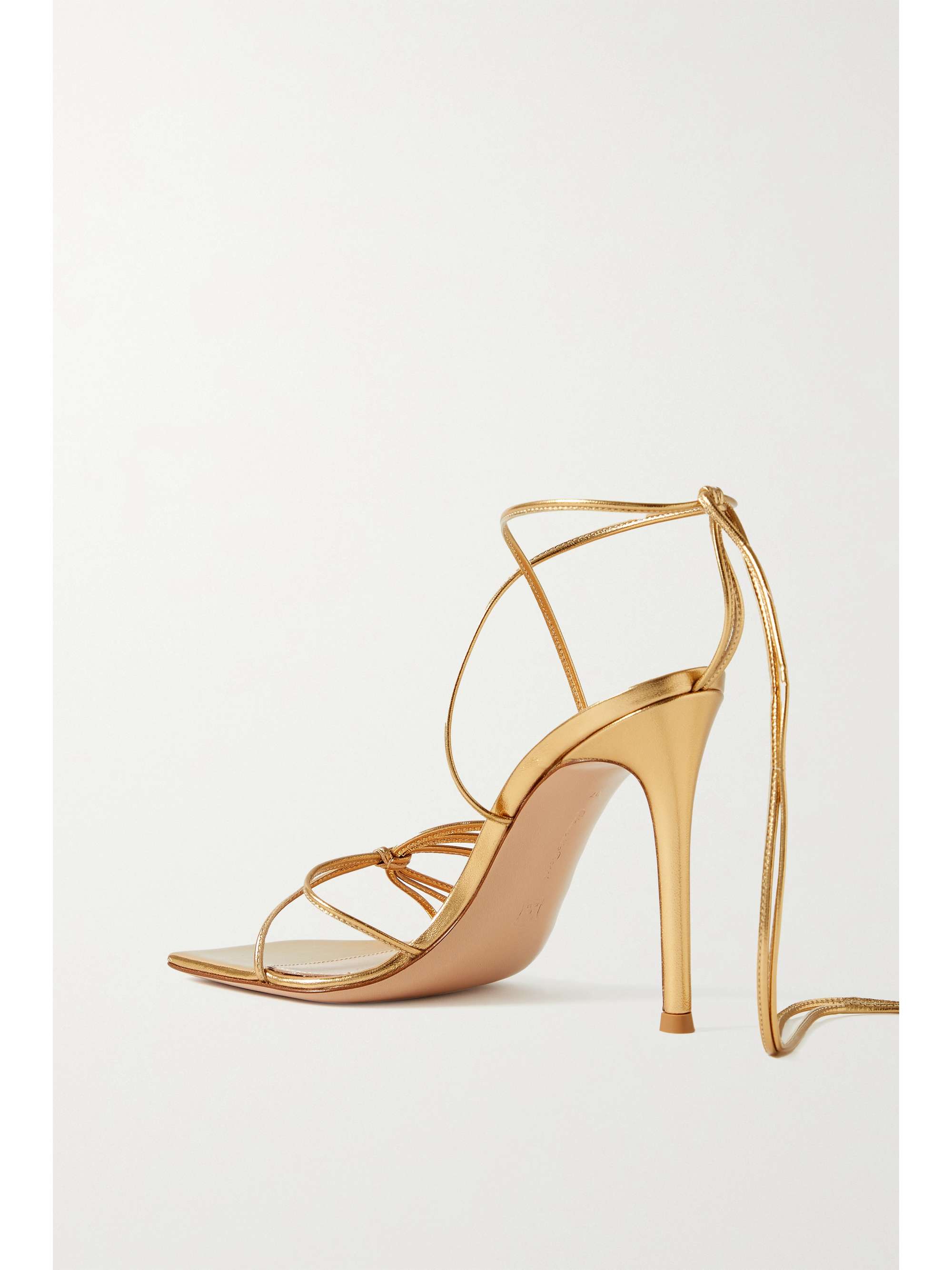 GIANVITO ROSSI Sylvie 105 metallic leather sandals