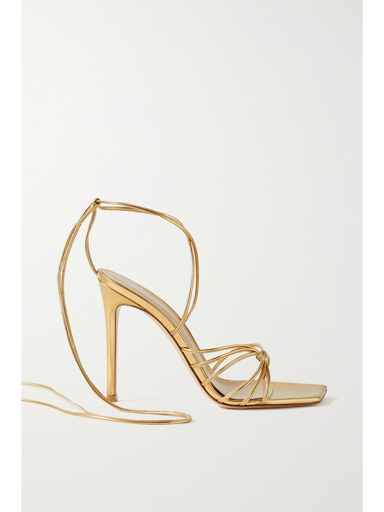 Gianvito Rossi - Sylvie 105 Metallic Leather Sandals - Neutrals