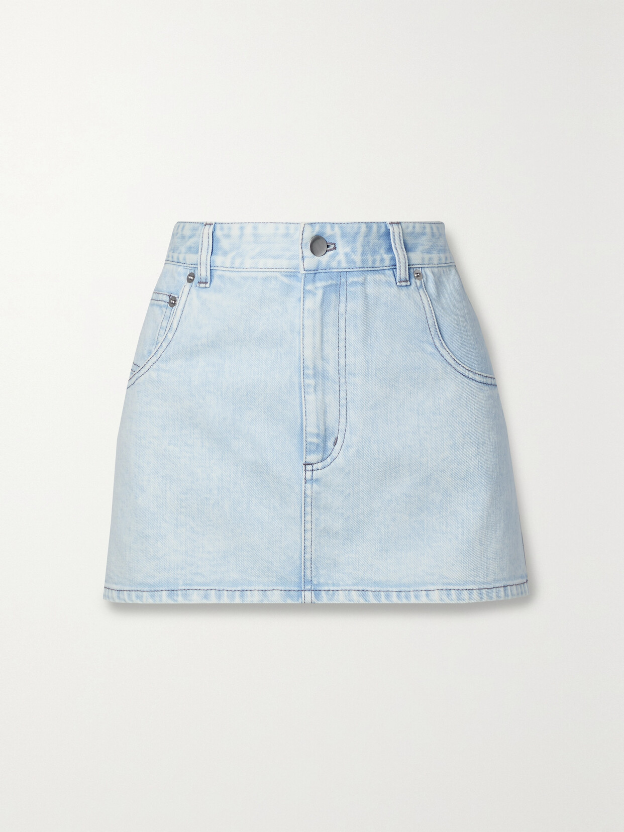 Tibi - Denim Mini Skirt - Blue