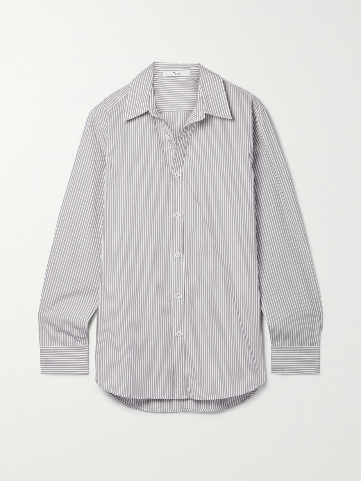 Tibi - Charlie Striped Cotton-poplin Shirt - White