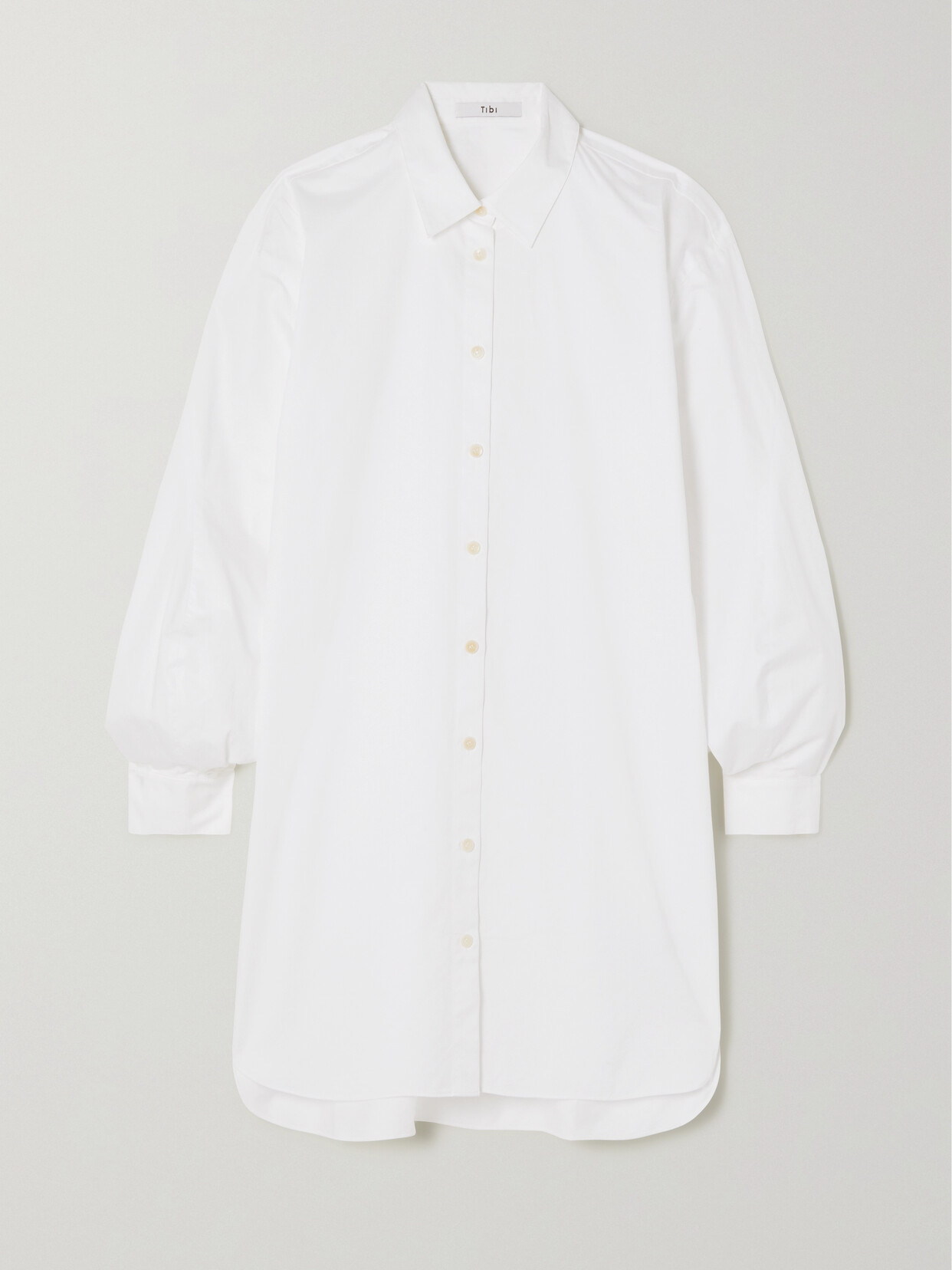 Tibi - Cotton-poplin Midi Shirt Dress - White