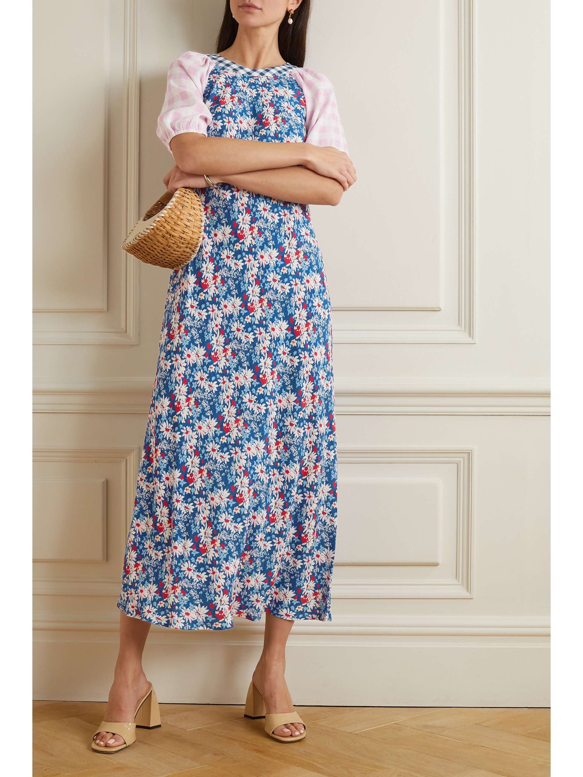 RIXO Medora printed crepe midi dress
