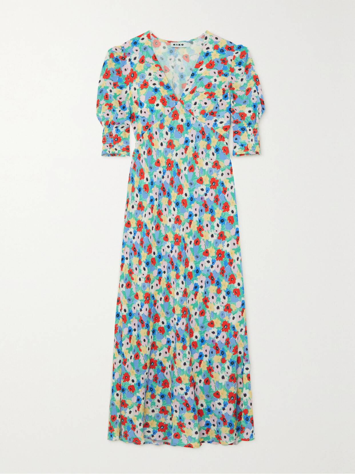 RIXO - Zadie Floral-print Woven Midi Dress - Blue