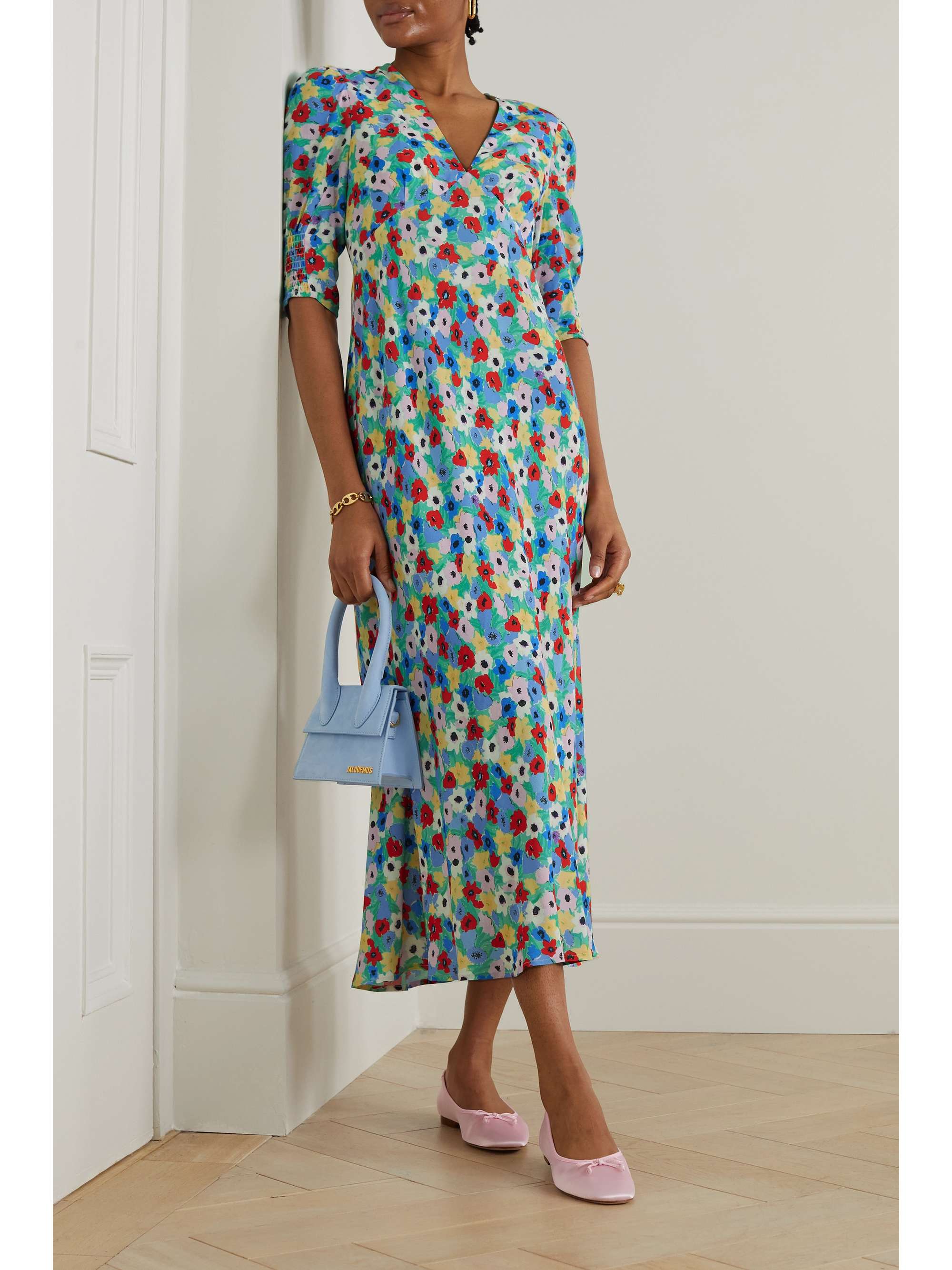 RIXO Zadie floral-print woven midi dress | NET-A-PORTER