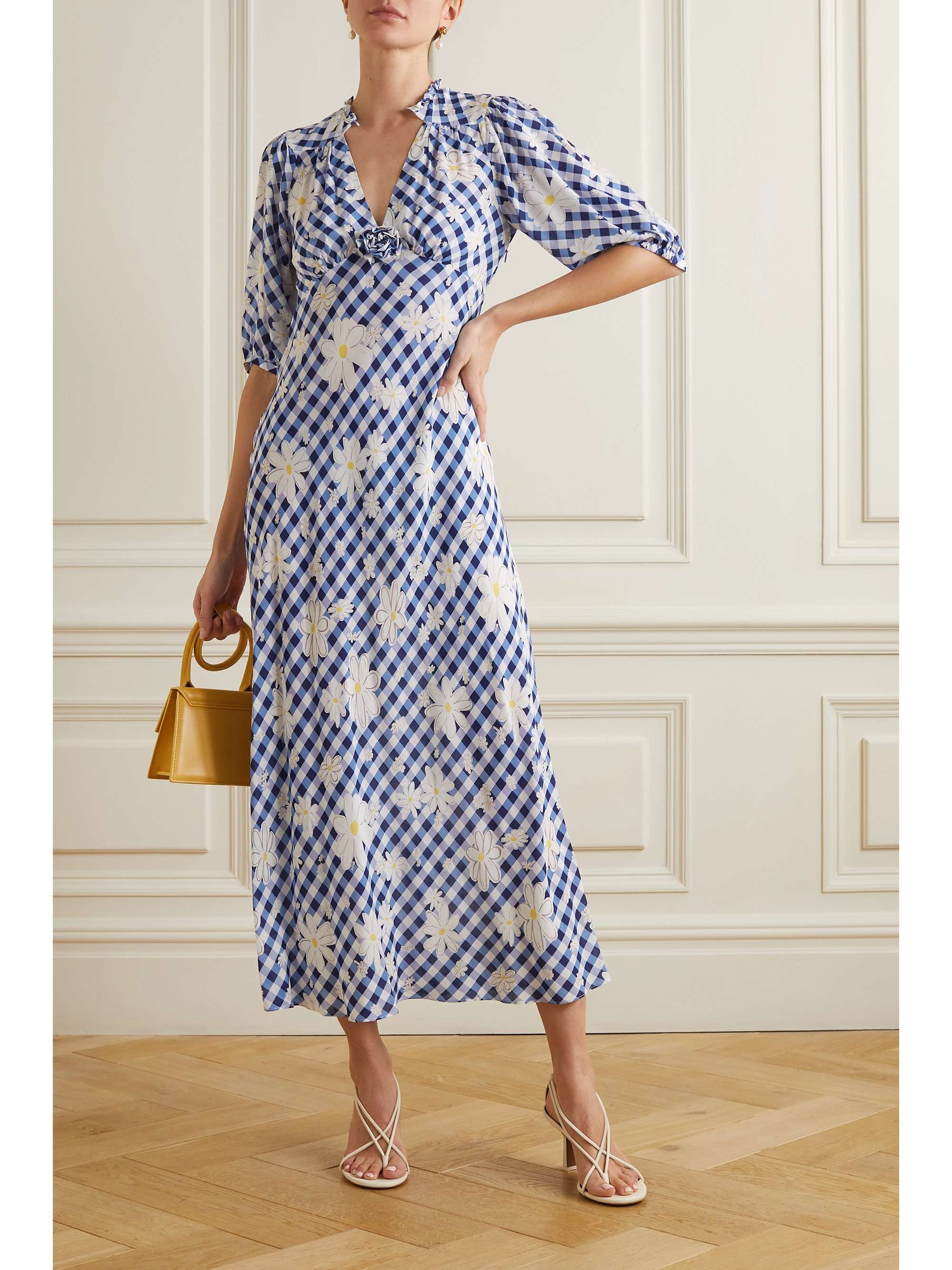 RIXO Nicolette printed woven midi dress