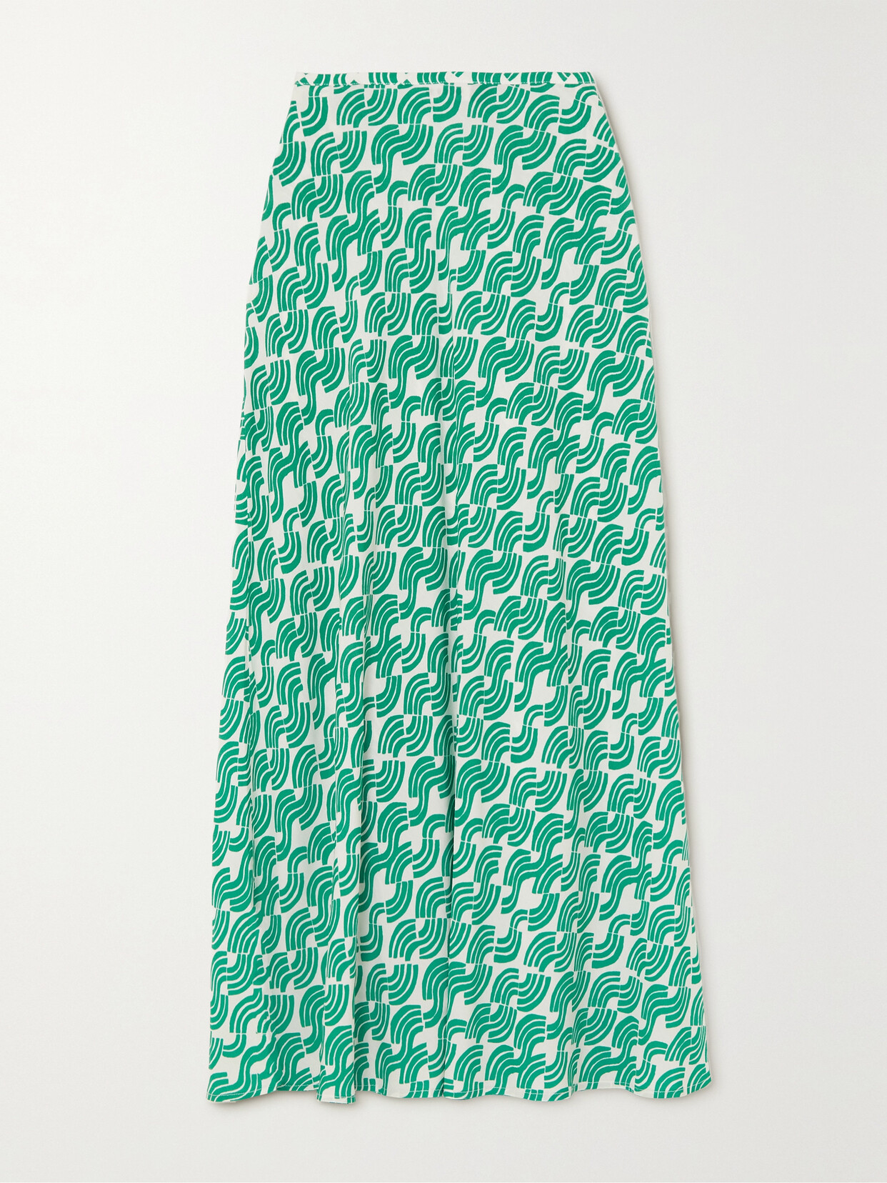 RIXO - Kelly Printed Voile Midi Skirt - Green