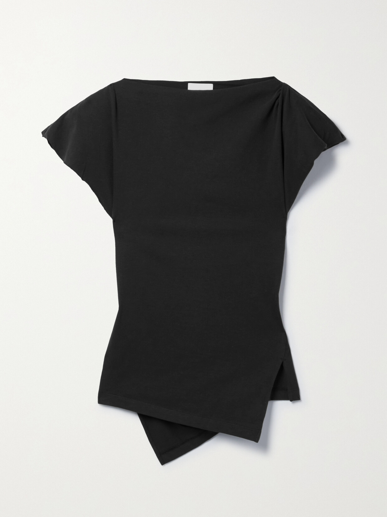 Isabel Marant - Sebani Asymmetric Cotton-jersey T-shirt - Black