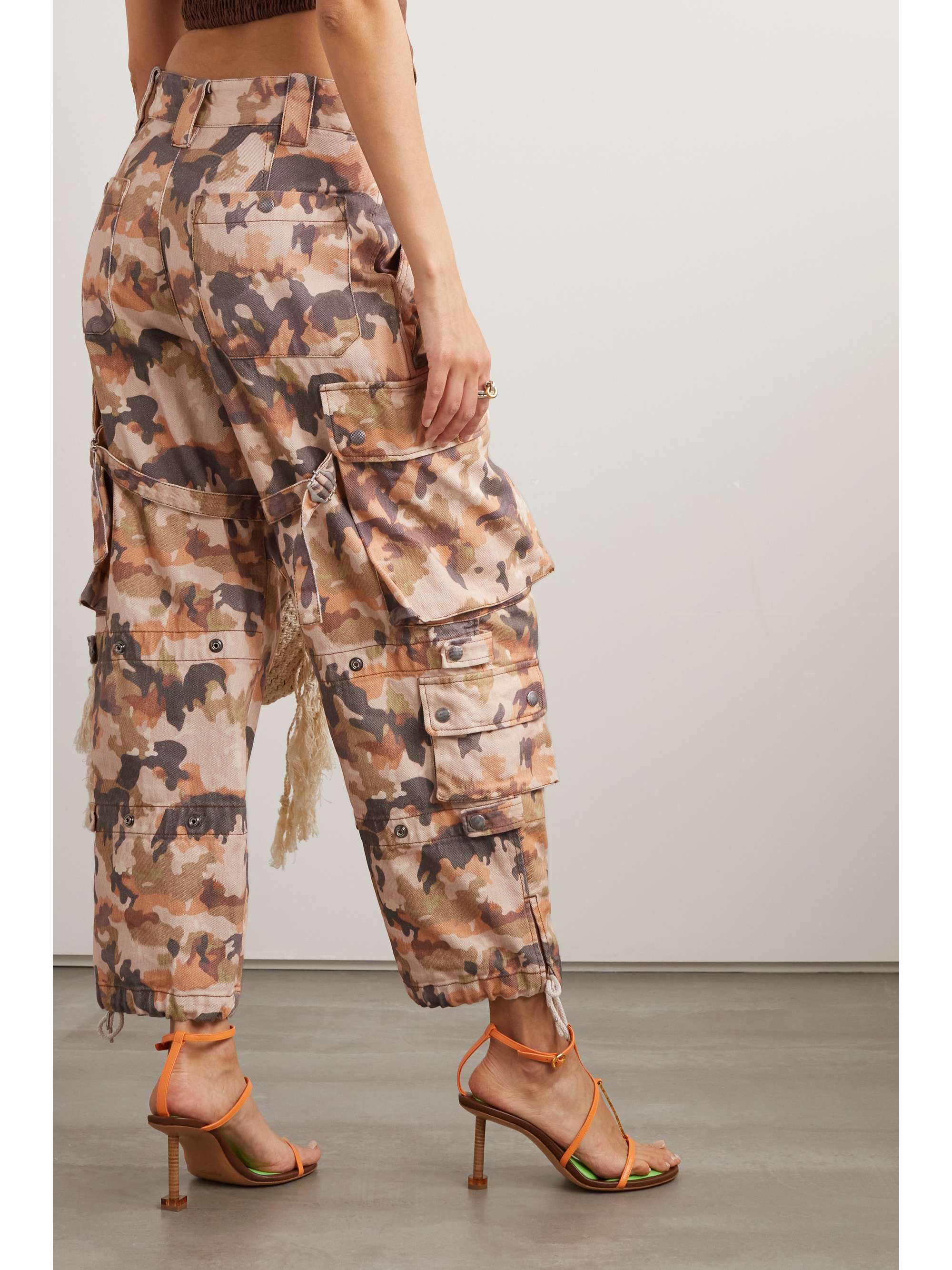ISABEL MARANT Camouflage-print cotton-canvas cargo pants