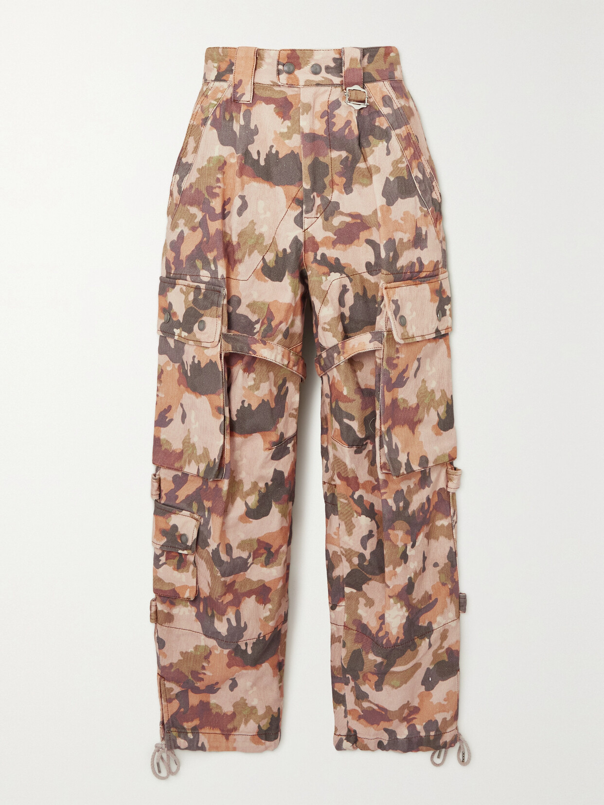 Isabel Marant Camouflage-print Cotton-canvas Cargo Pants - Brown
