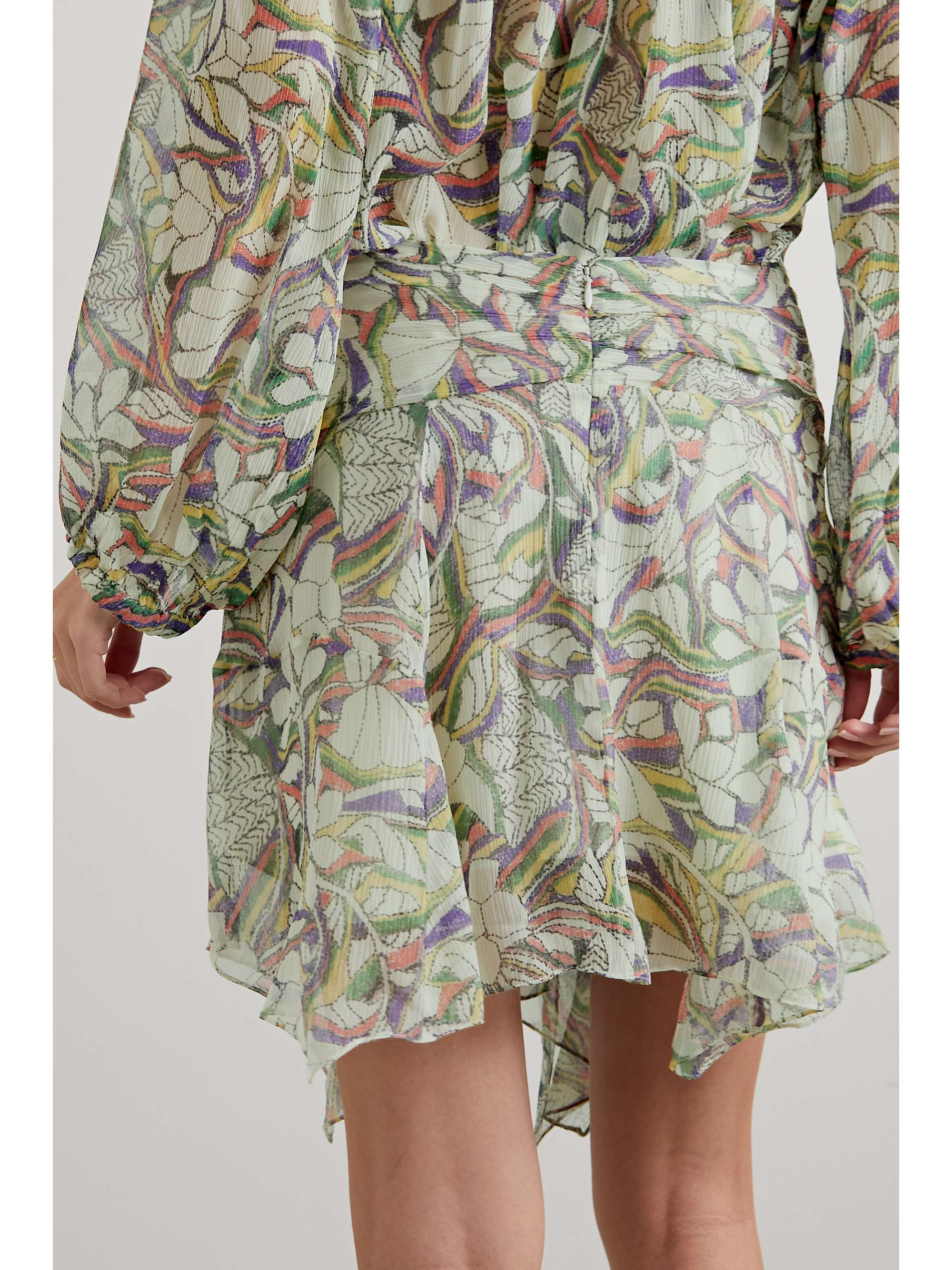 ISABEL MARANT Lysea printed silk-crepon mini skirt