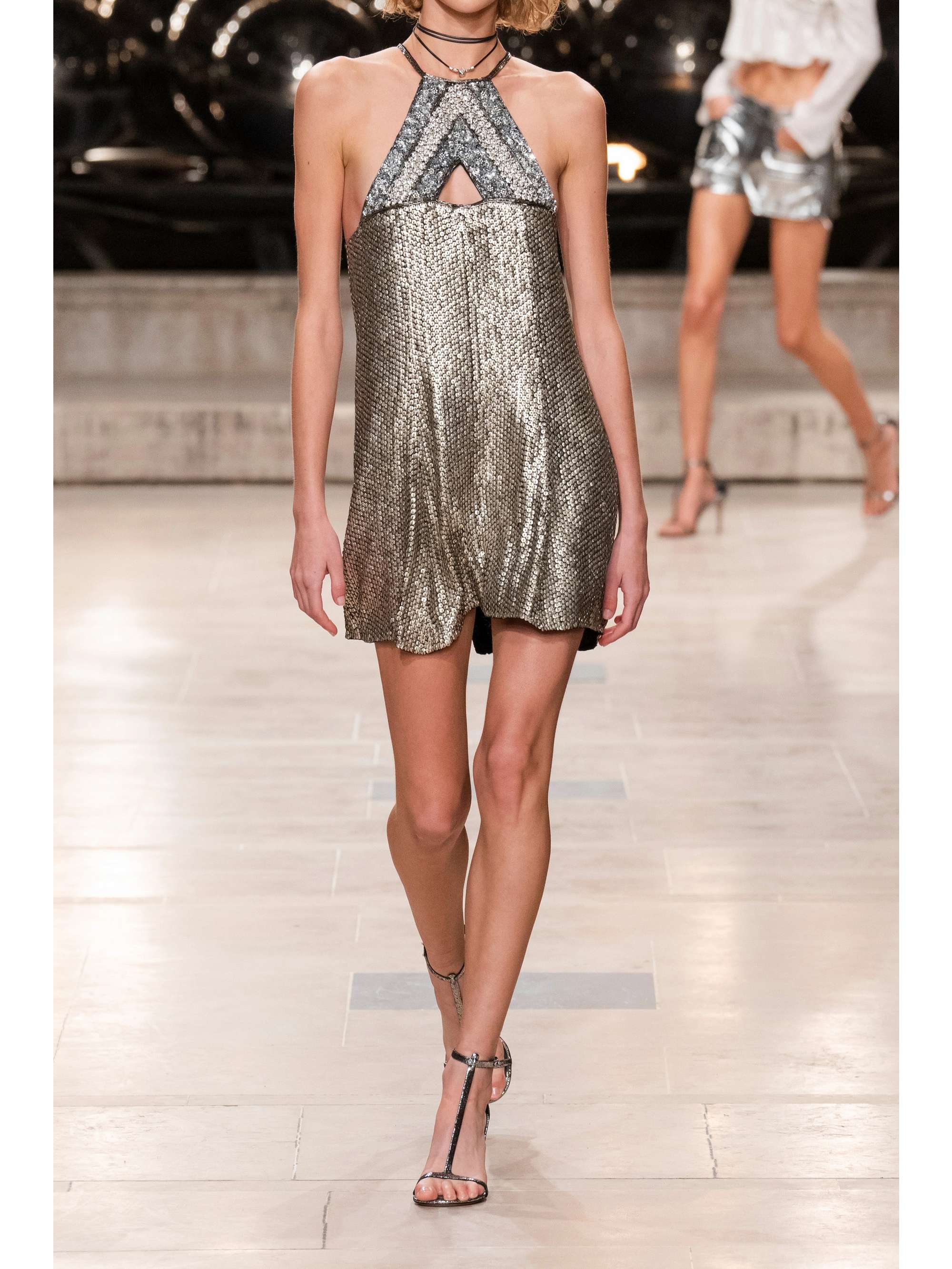 ISABEL MARANT Maelia cutout embellished crepe mini dress