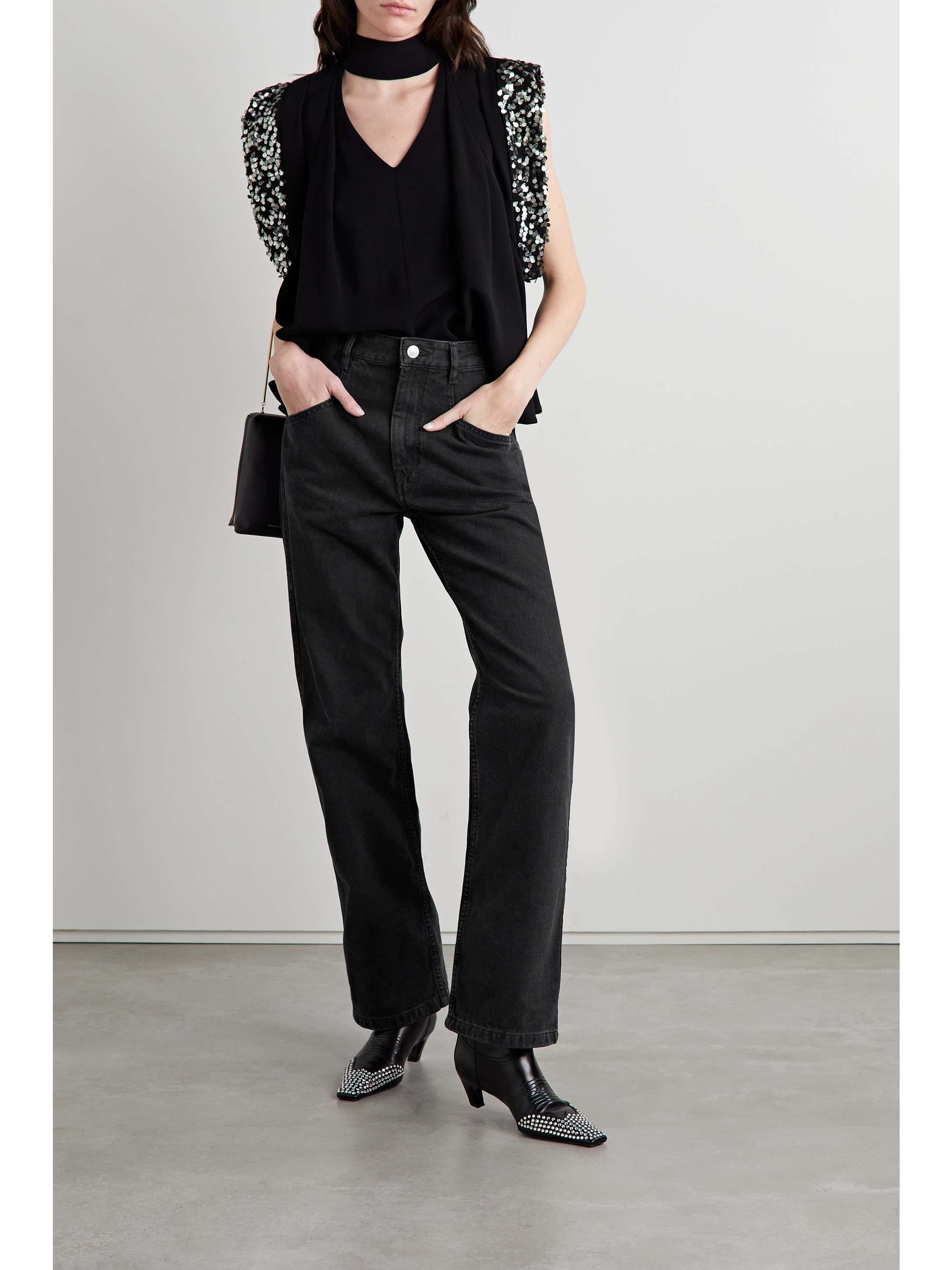 ISABEL MARANT Nadege high-rise wide-leg jeans