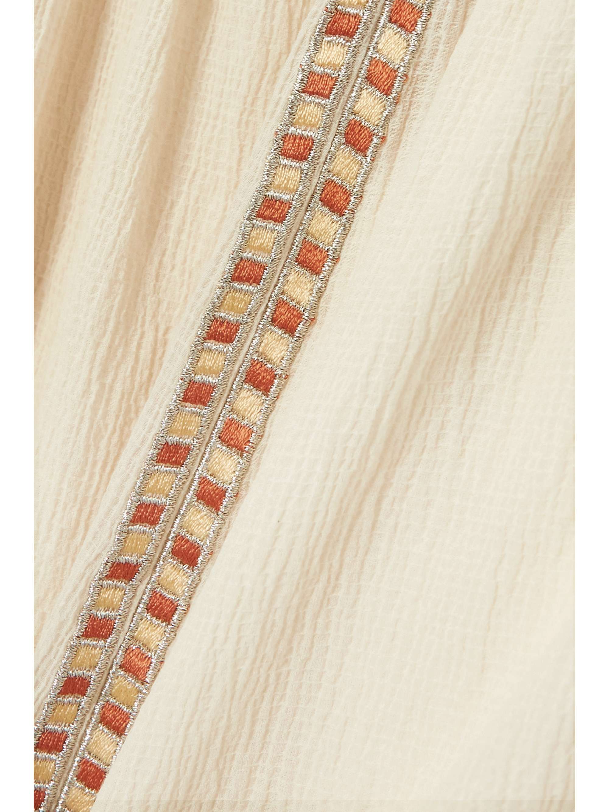 ISABEL MARANT Bretty cutout embroidered cotton-blend mini dress